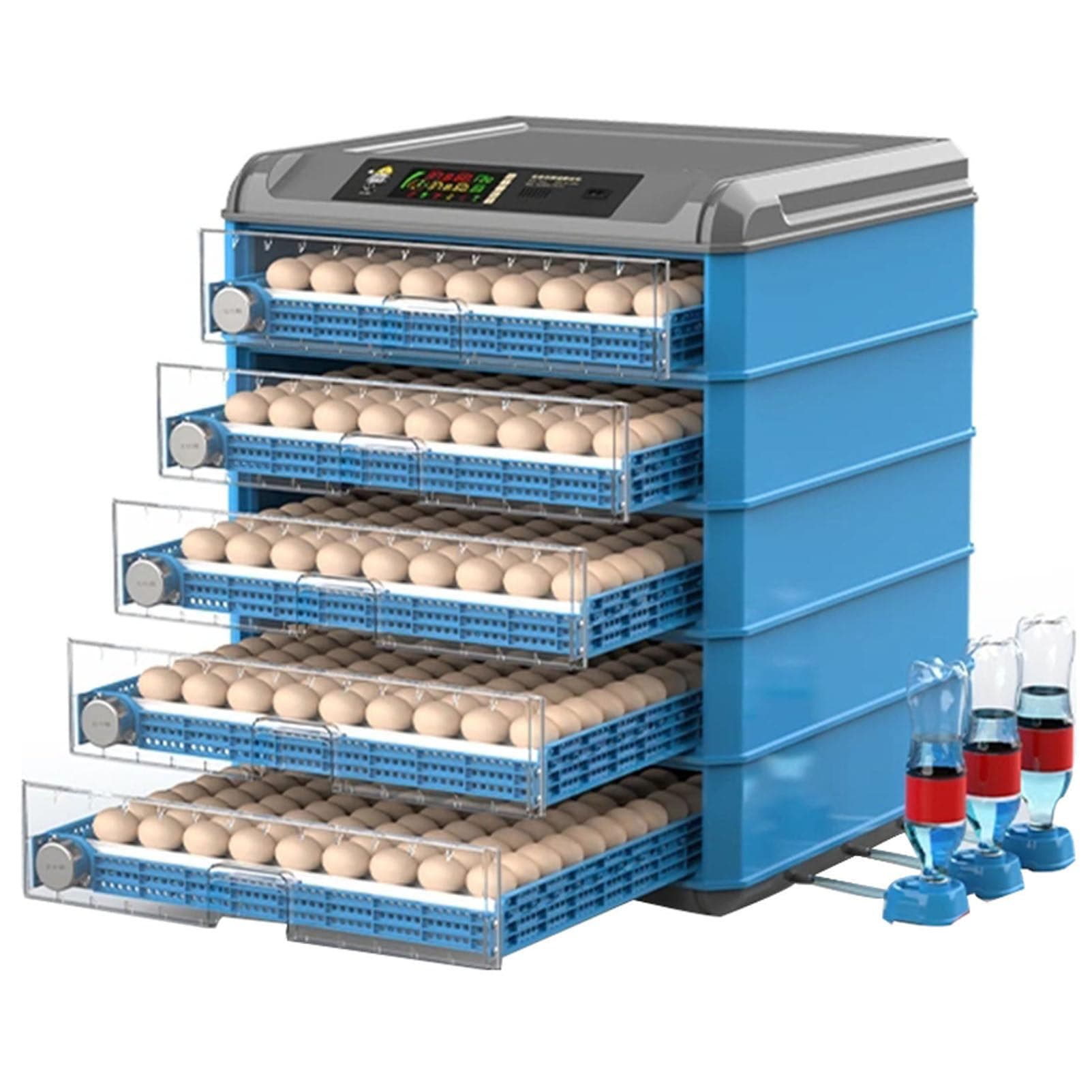 Automatic Egg Incubator, Digital Hatching Eggs with Fully Automatic Turner, Poultry Hatching Machine with Humidity Control, for Hatching Chicken Duck Quail Bird Eggs,300Eggs