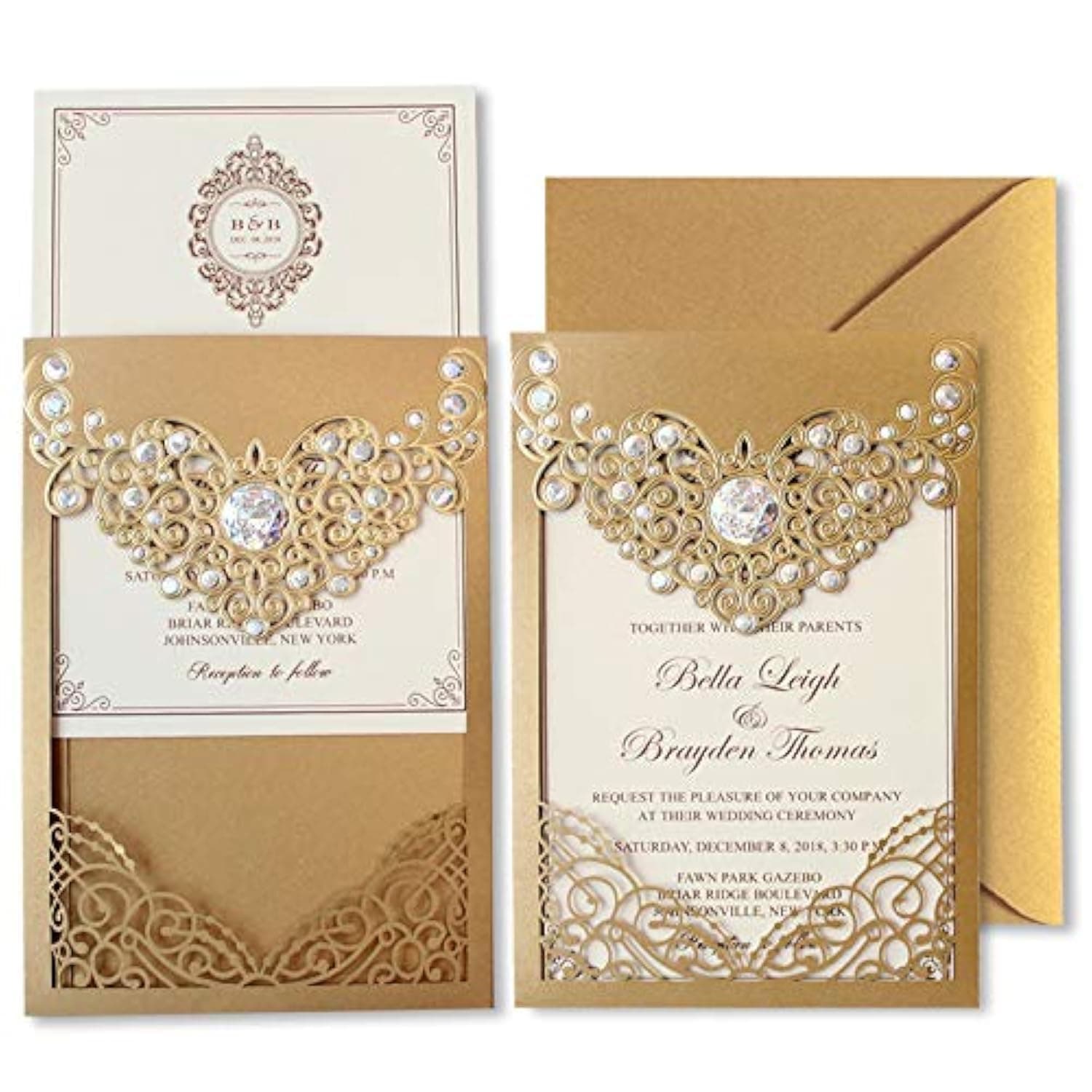 Luxury Pocket Wedding Invitations