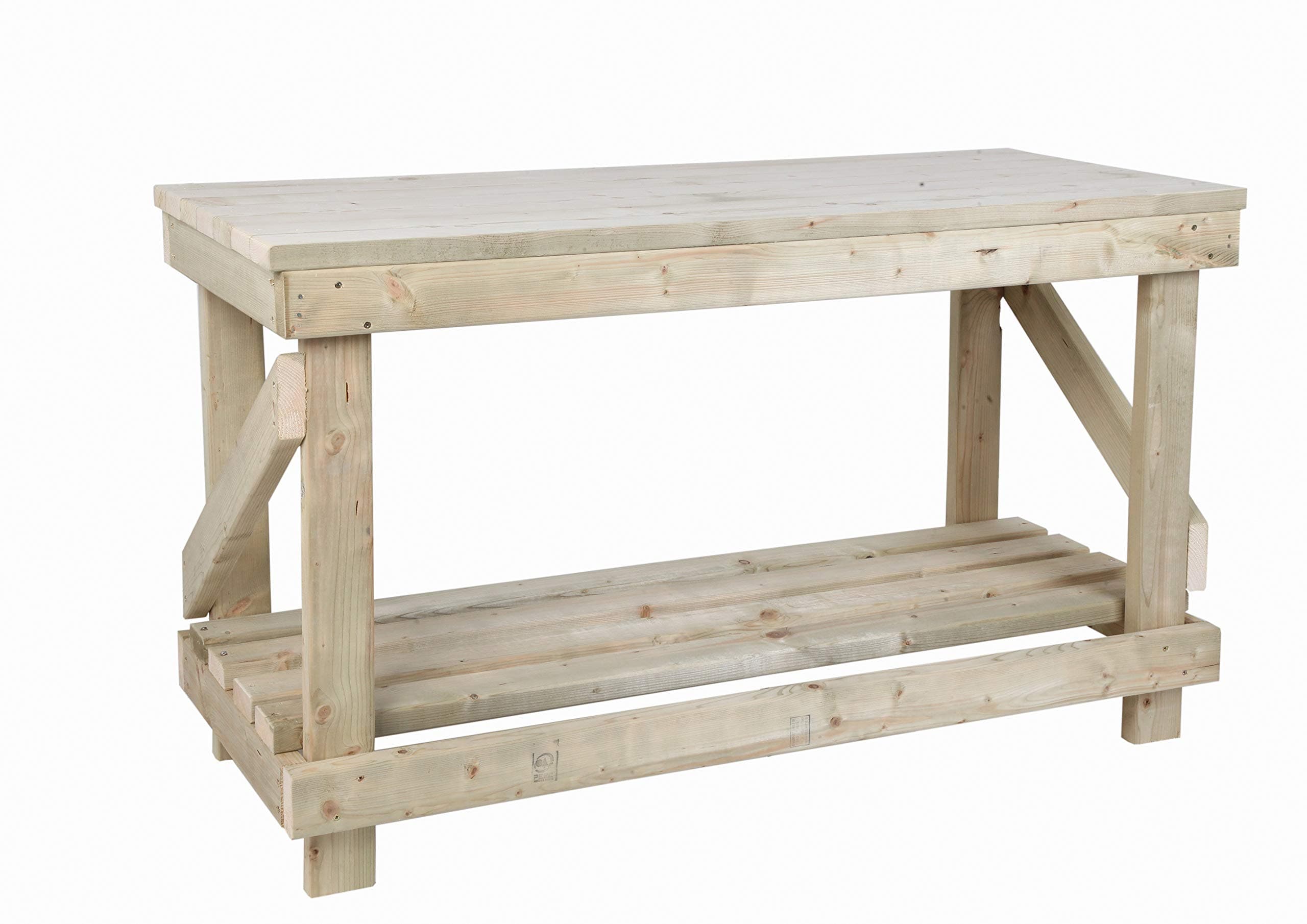 MC TIMBER PRODUCTS LTD 5FT WOODEN WORK BENCH Heavy Duty & Strong Solid Wooden Top