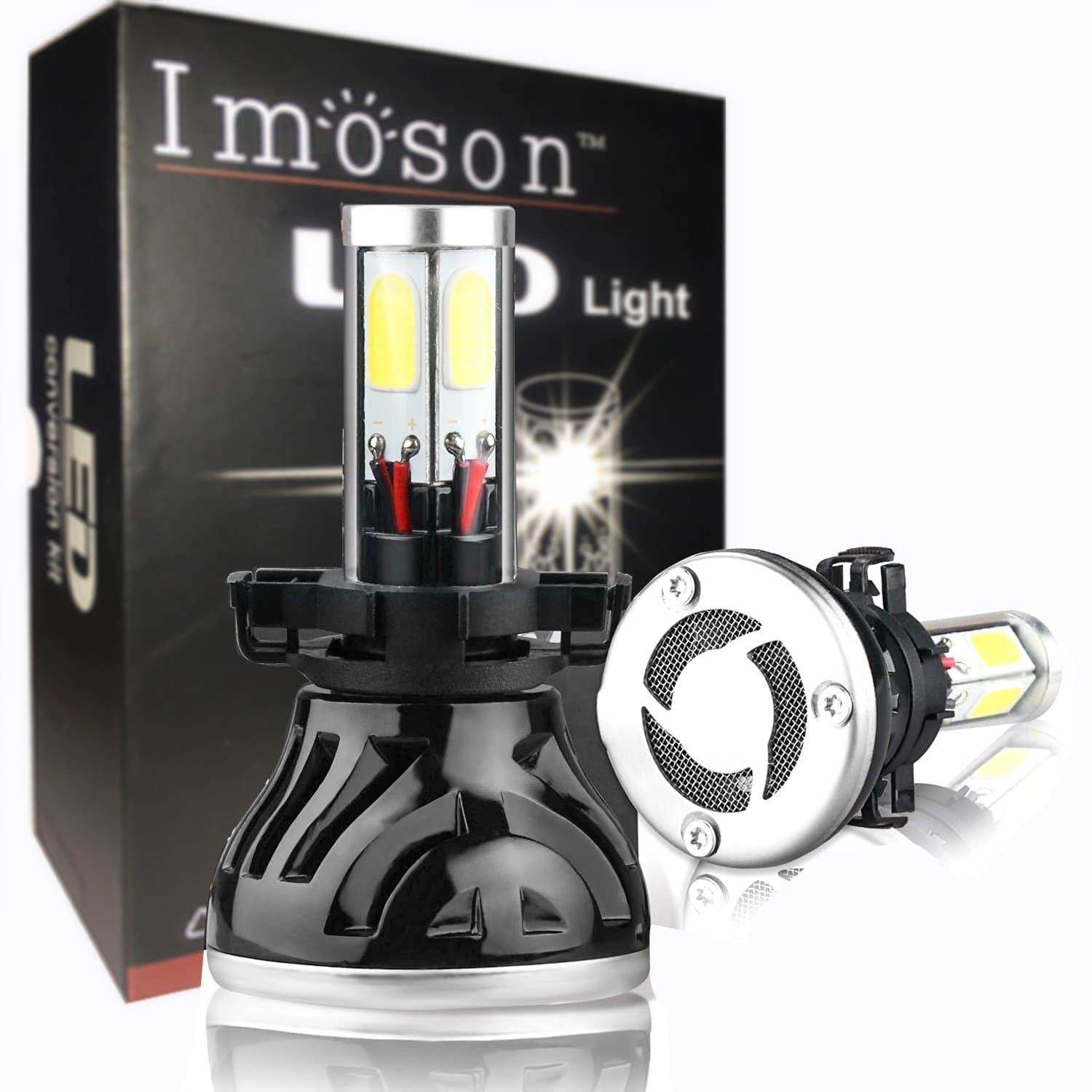 IMOSON LED Headlights For Cars Super Bright Headlight Bulbs Conversion Kit Headlamps 5202(H16)-80W 8,000lm 6k cool white