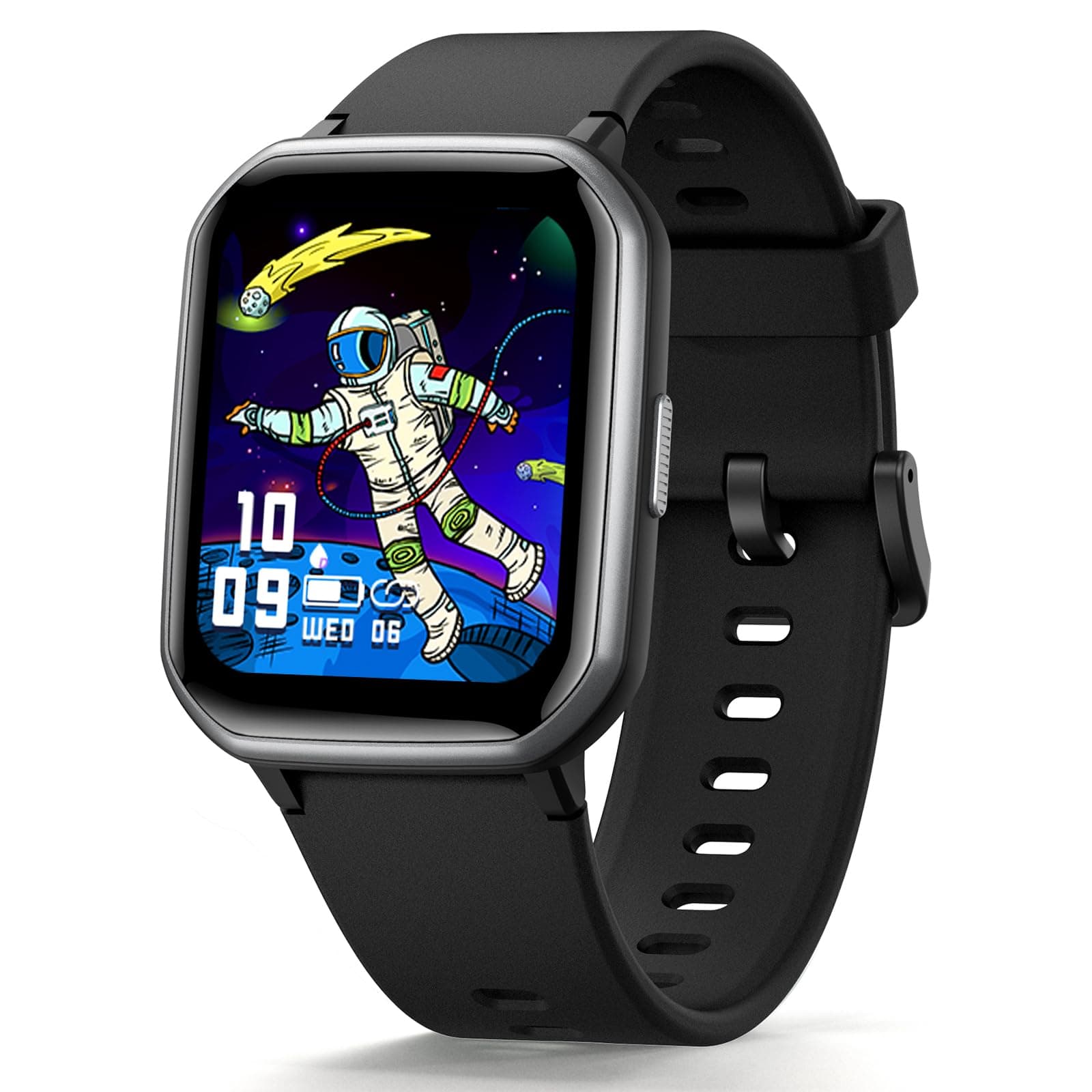 Kids Smart Watch Girls Boys, Fitness Tracker for Kids, 1.5 Inch DIY Dial, 19 Sport Modes, Sleep Monitor, Pedometers, Heart Rate, IP68 Waterproof, Great Gift for Boys Girls Teens 6-14