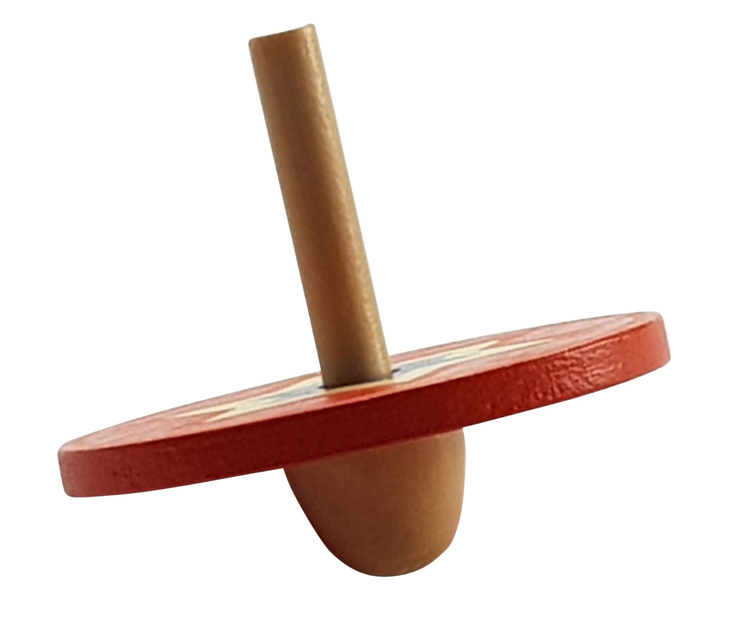 Natural Oak Star Top Wooden Wood Turning Gyro/Gyro Game – Ages 3 Years Multicoloured