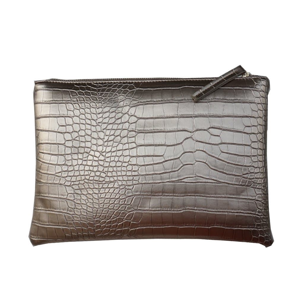 NIGEDUWomen Clutches Crocodile Grain PU Leather Envelope Clutch Bag