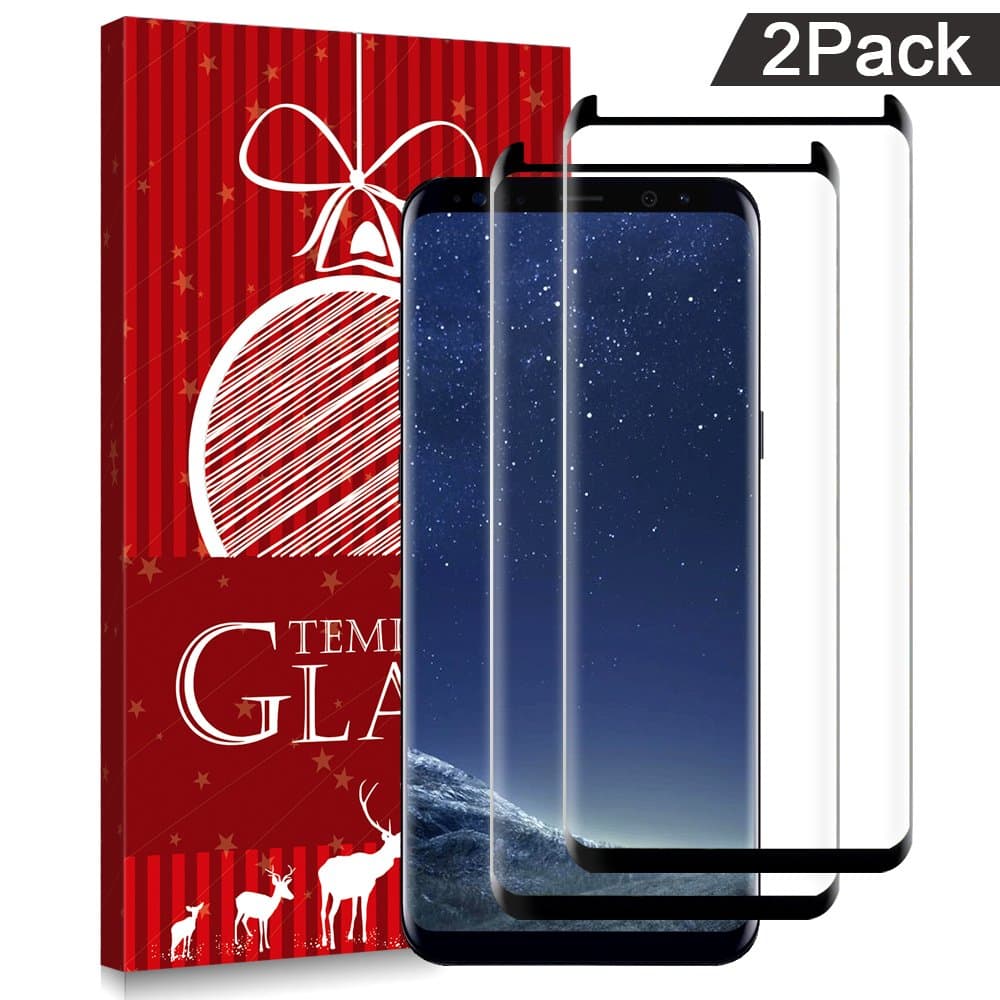 Samsung Galaxy S8 Screen Protector, Belog [2-Pack][Hd Clear][9H Hardness][Anti-Bubble] Tempered Glass Screen Protector Compatible with Samsung Galaxy S8