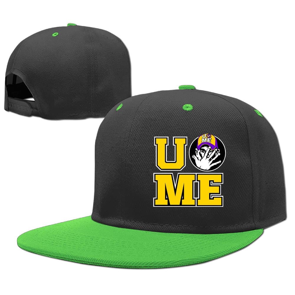 Cant See Me John Cena U Poster Logo Boys Flatbrim Hip Hop Fitted Hats Caps KellyGreen Apparel