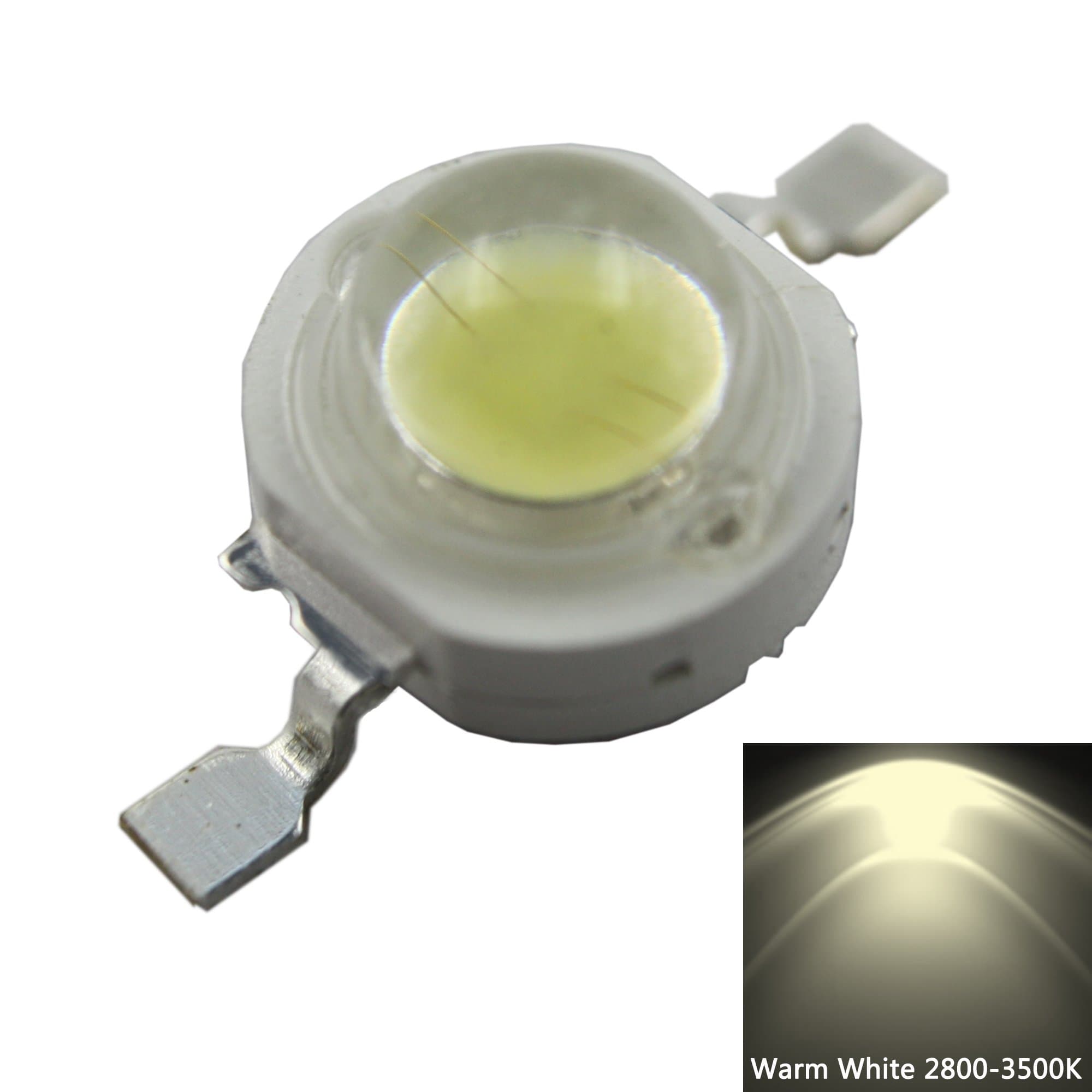 20pcs 1w High power Led Beads Warm White/Pure White/Cool white 80-90LM 350mA for Led Bulbs Lamps (Warm White)