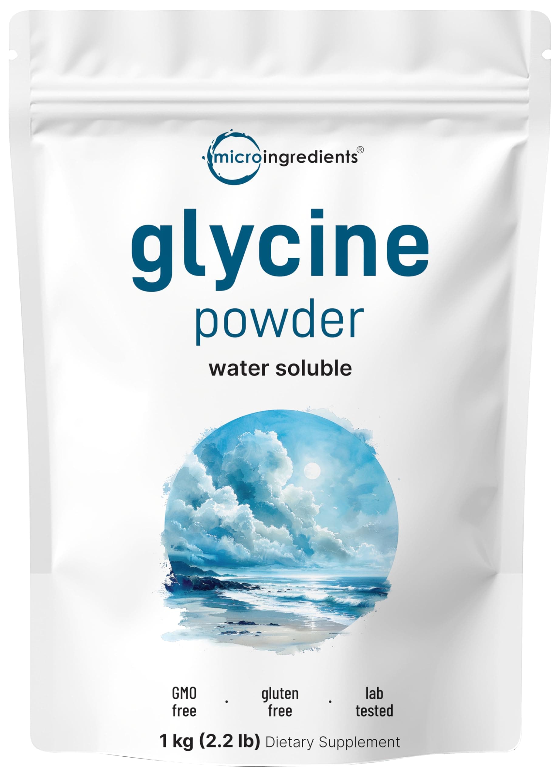 Micro Ingredients US Origin, L-Glycine Powder 2.2 lbs (1 kg)