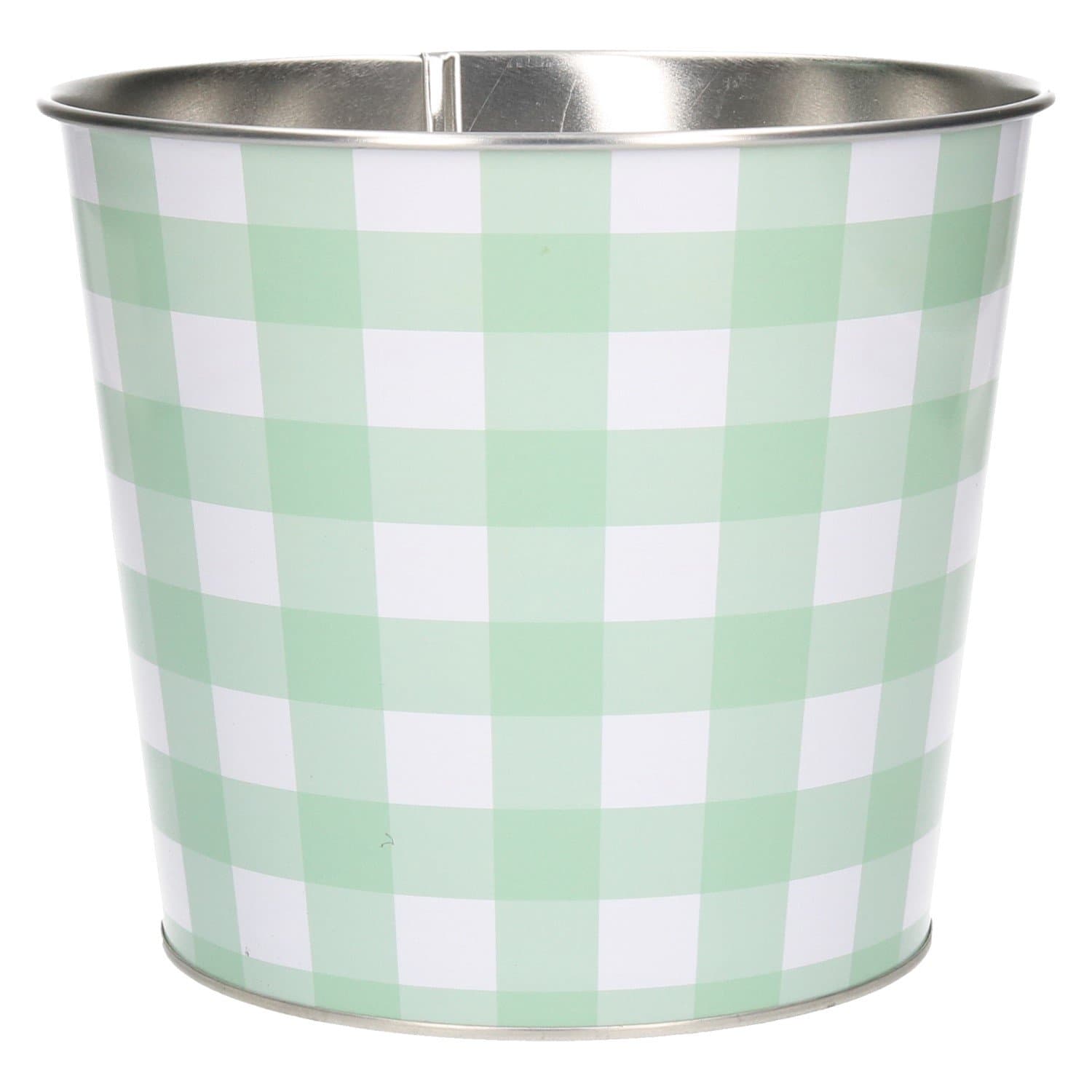 Plant Pot Planter Galvanised Zinc Größe Ø16,5 cm - Grün