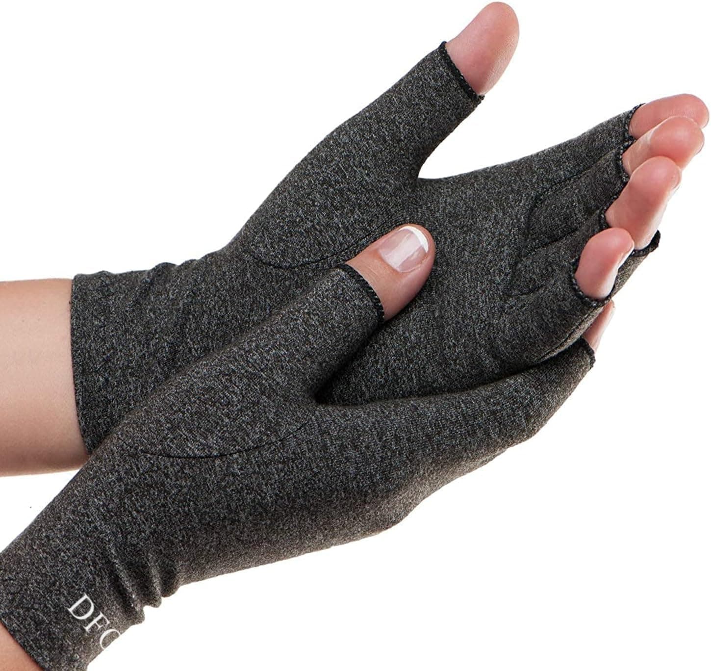 Dr. Frederick’s Original Arthritis Compression Gloves for Women & Men - Doctor-Developed Fingerless Hand Support for Arthritis Pain, Carpal Tunnel, Swelling & Poor Circulation - Everyday Wear - Medium