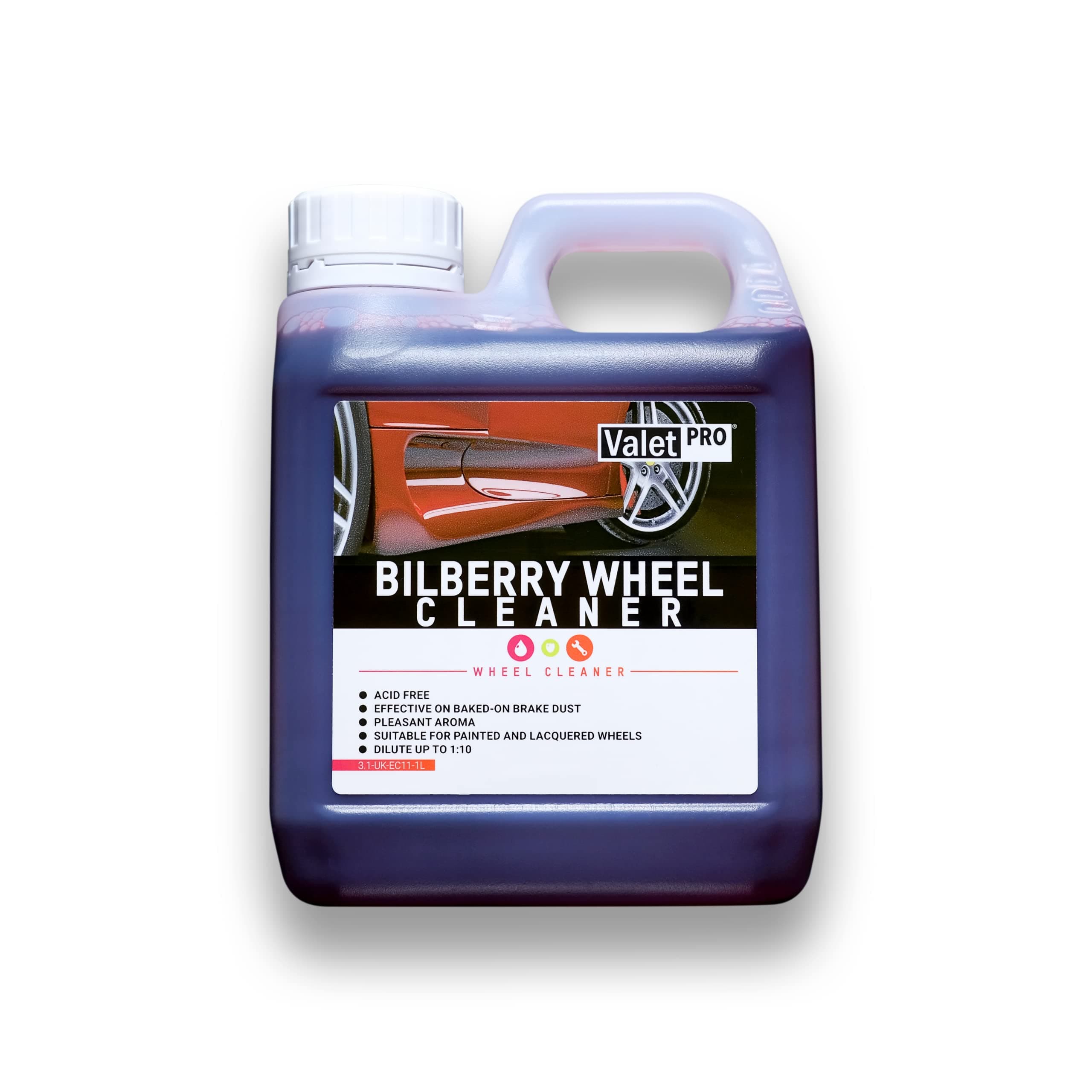 ValetPro Bilberry Wheel Cleaner Acid Free Wheel Cleaner 1L - Made in UK
