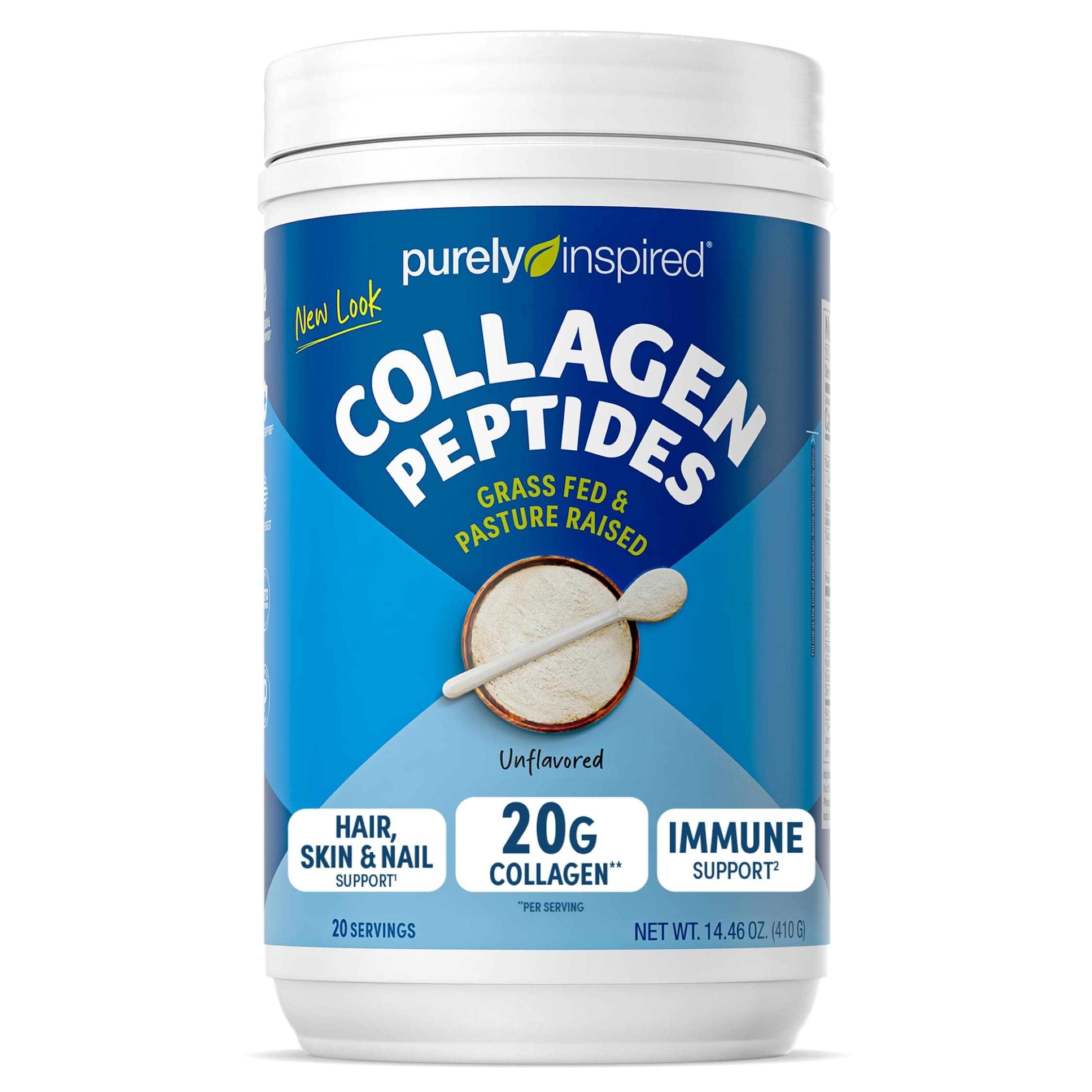 Collagen Powder | Purely Inspired Collagen Peptides Powder | Collagen Supplements for Women & Men | Collagen Protein Powder with Biotin | Paleo + Keto Certified | Unflavored, 1 lb (Packaging May Vary)