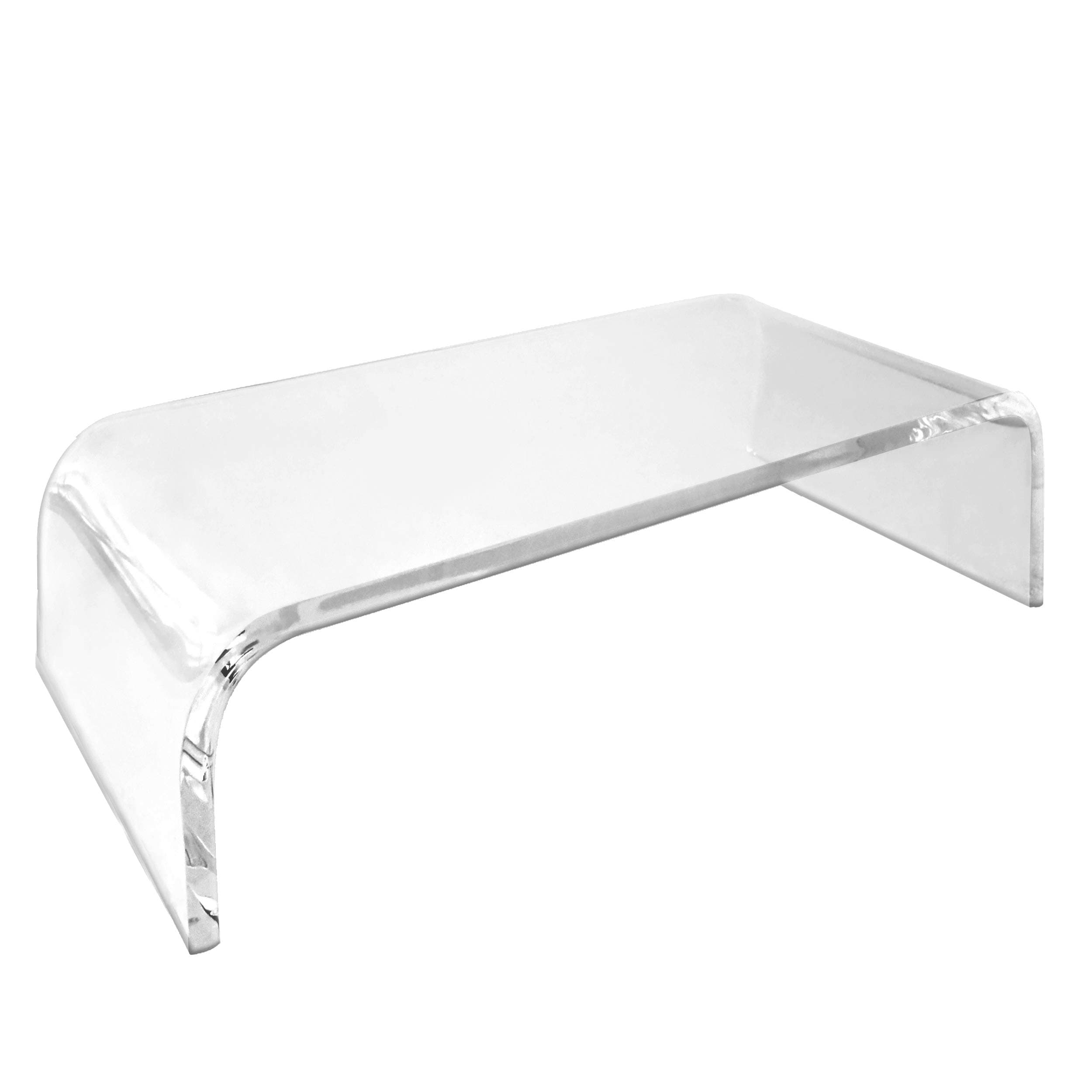 Mnixy AMT Premium Acrylic Clear Monitor Riser Laptop/PC/Multimedia Monitor Stand for Home Office (Small) (Medium)