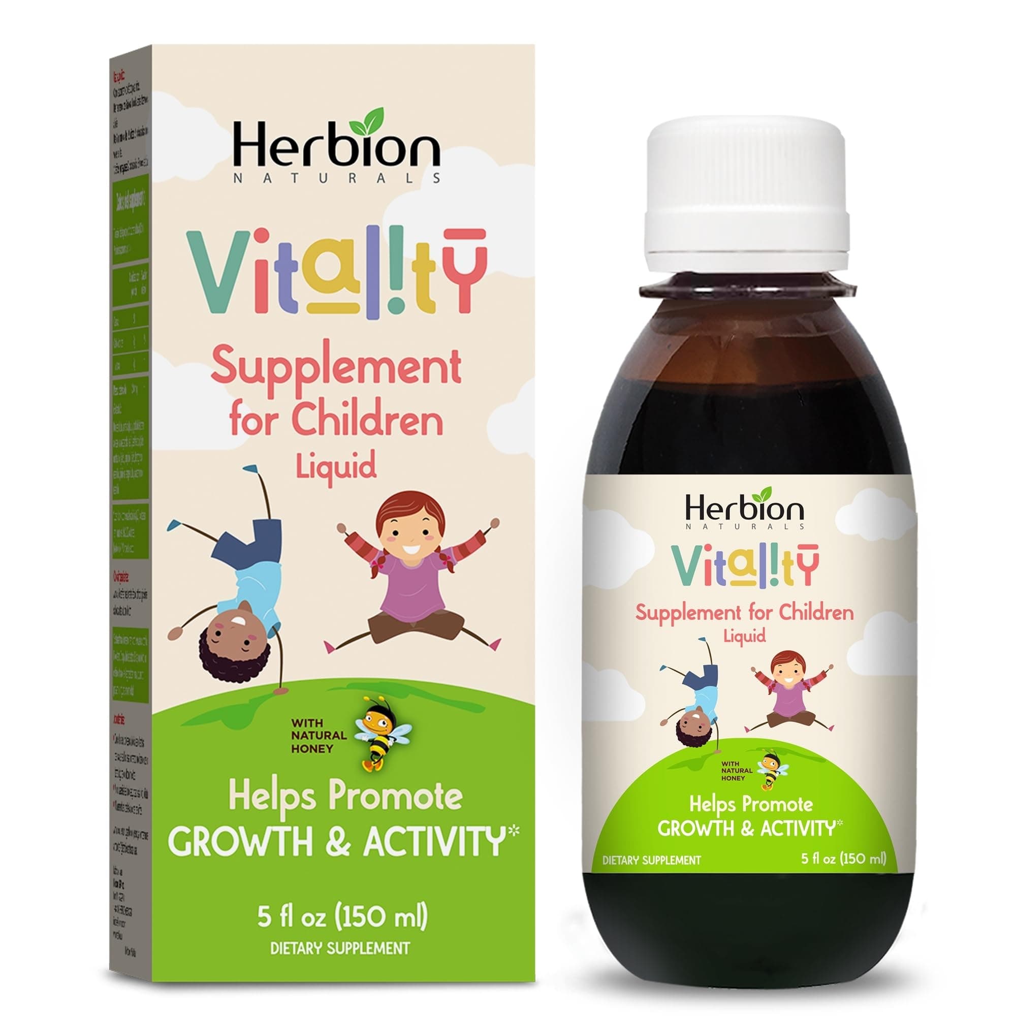 Vitality Supplement for Children – Tasty Energy Booster, Promotes Growth, Appetite, Relieves Fatigue, Improves Mental and Physical Performance, 5 fl oz