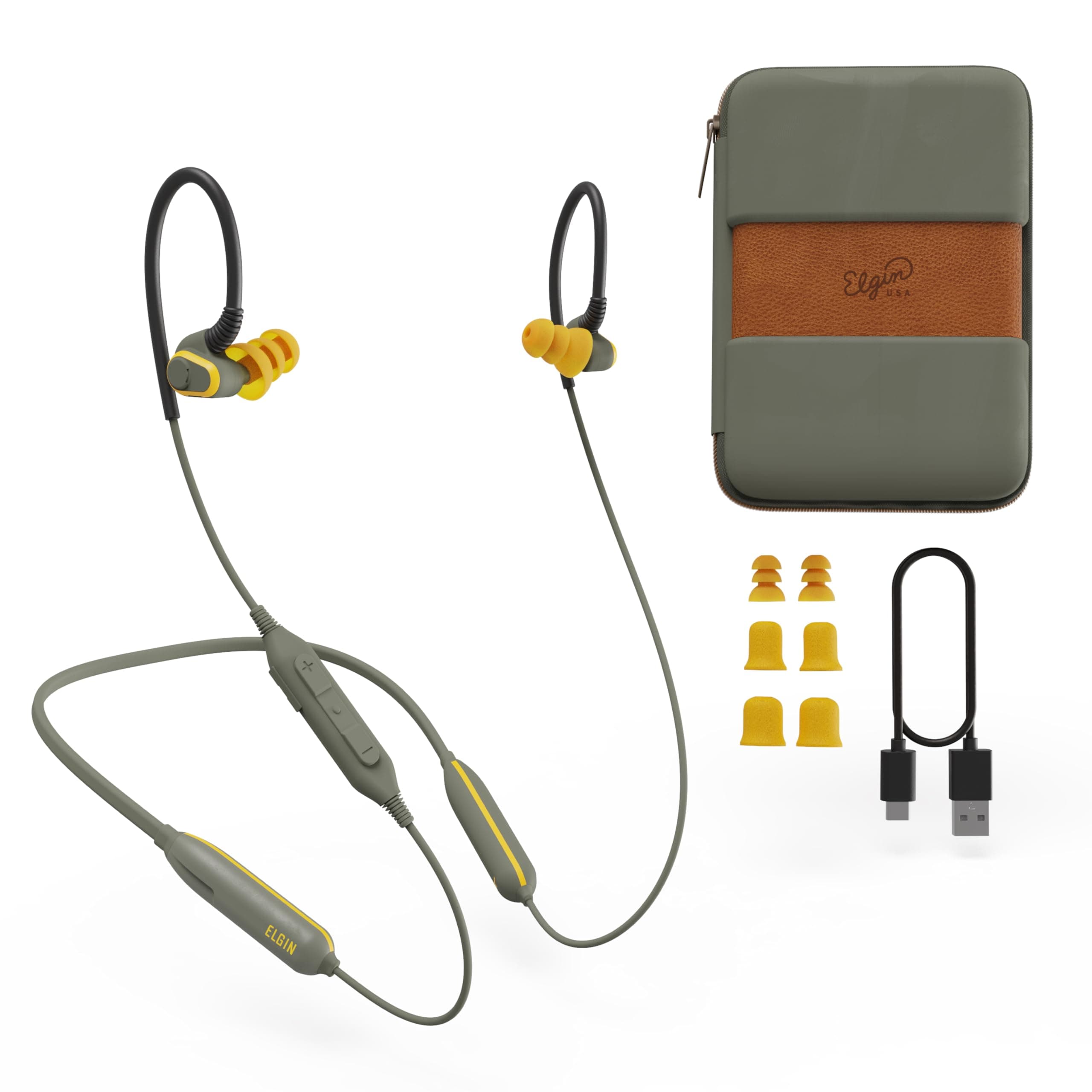 - Rumble Bluetooth Earplug Earbuds, 27 dB Noise Reduction Wireless Headphones with Noise Cancelling Mic, 20 Hour Battery Life, IP67 Waterproof, OSHA Compliant Hearing Protection for Work