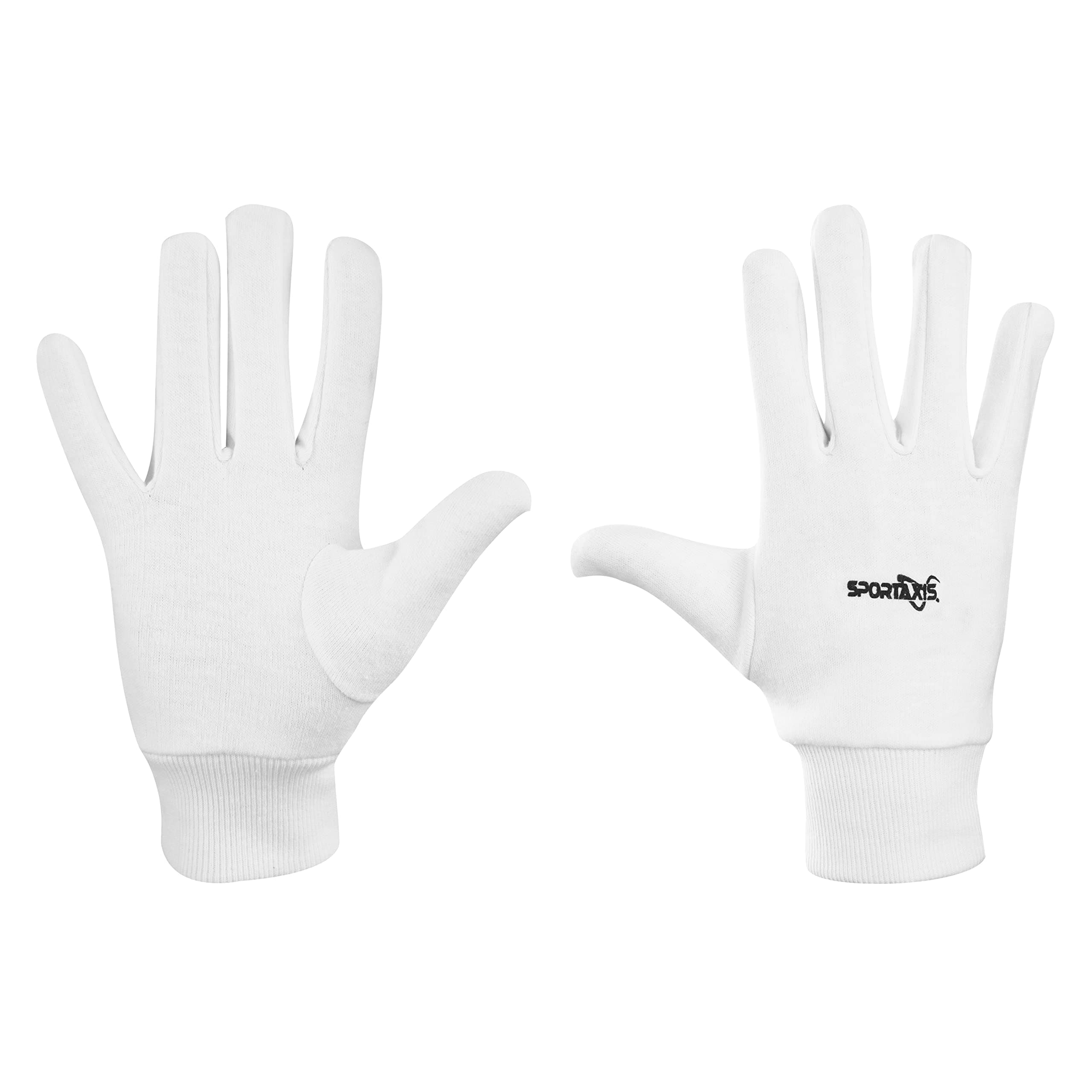 100% Cotton Inner Gloves for Cricket Batting and Wicket Keeping - Comfortable, Breathable, and Durable - White, Full Coverage for Enhanced Protection - Lightweight