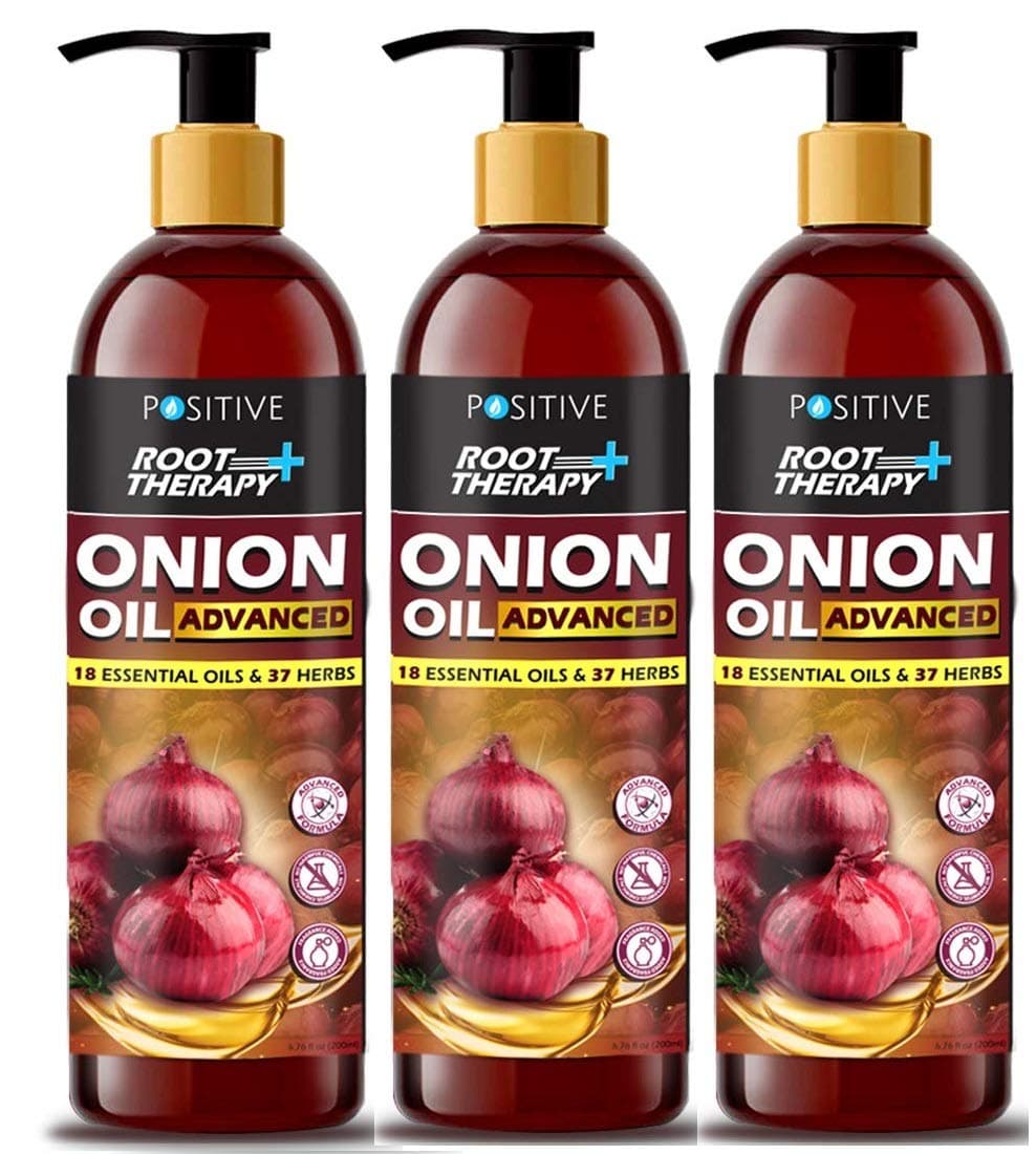 Positive Root Therapy Plus Advanced Red Onion Oil For Hair, 200 ml (Pack of 3)