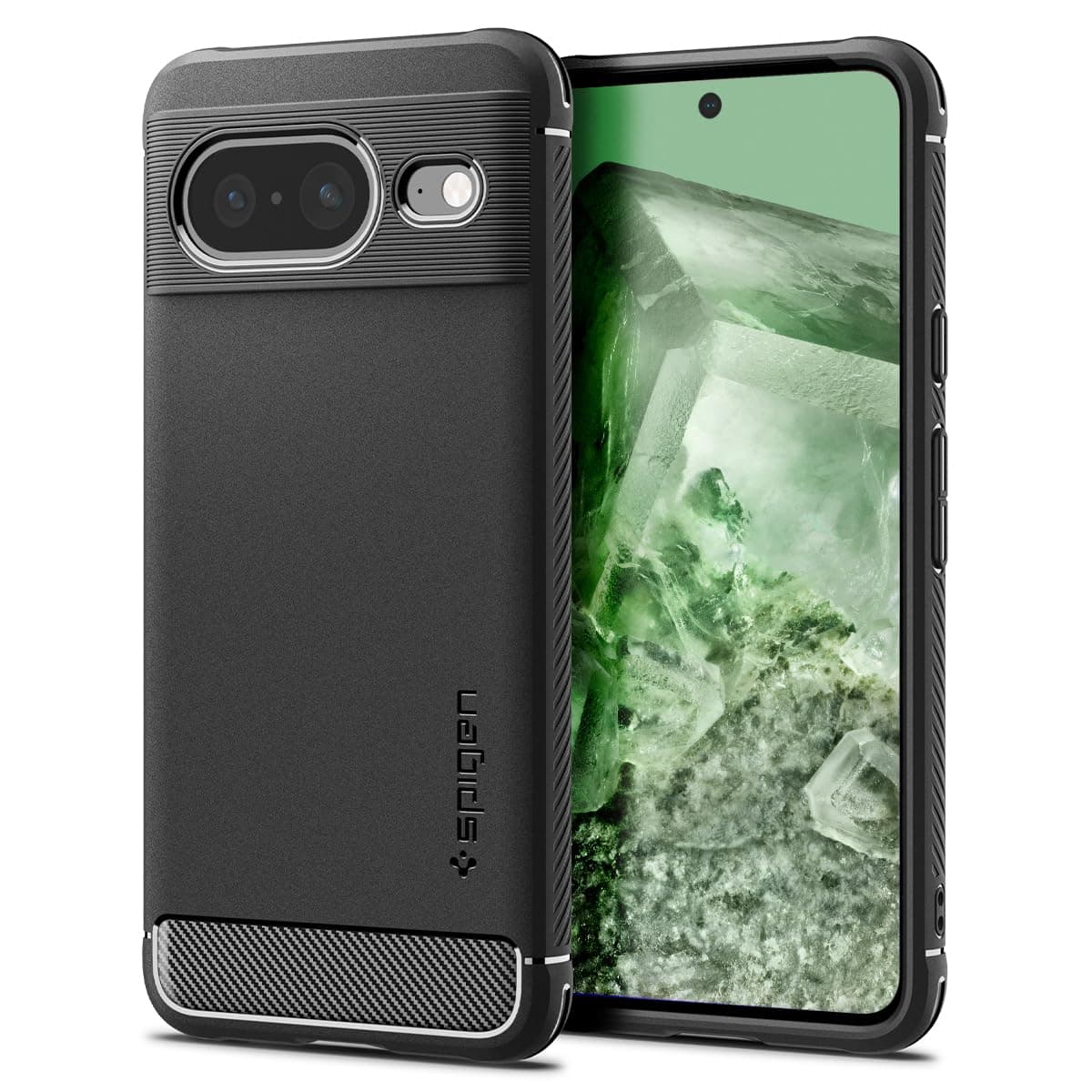 Rugged Armor designed for Google Pixel 8 case cover - Matte Black