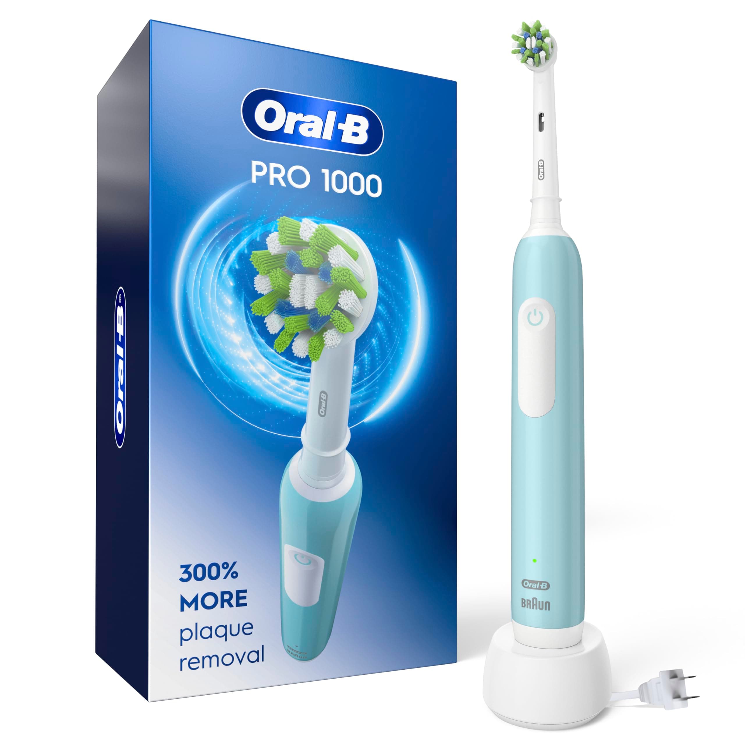 Pro 1000 CrossAction Electric Toothbrush, Green