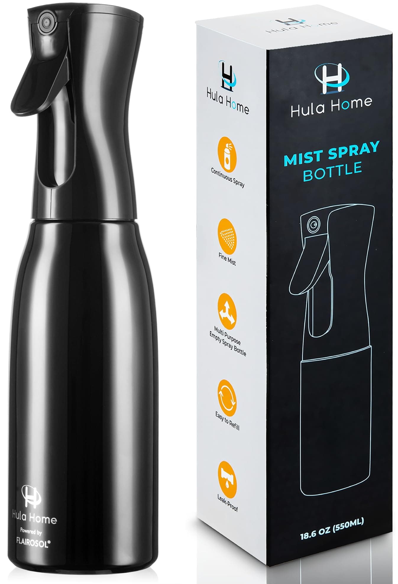 Hula Home Wuxi - ブラック 500ml 空ミストスプレーボトル