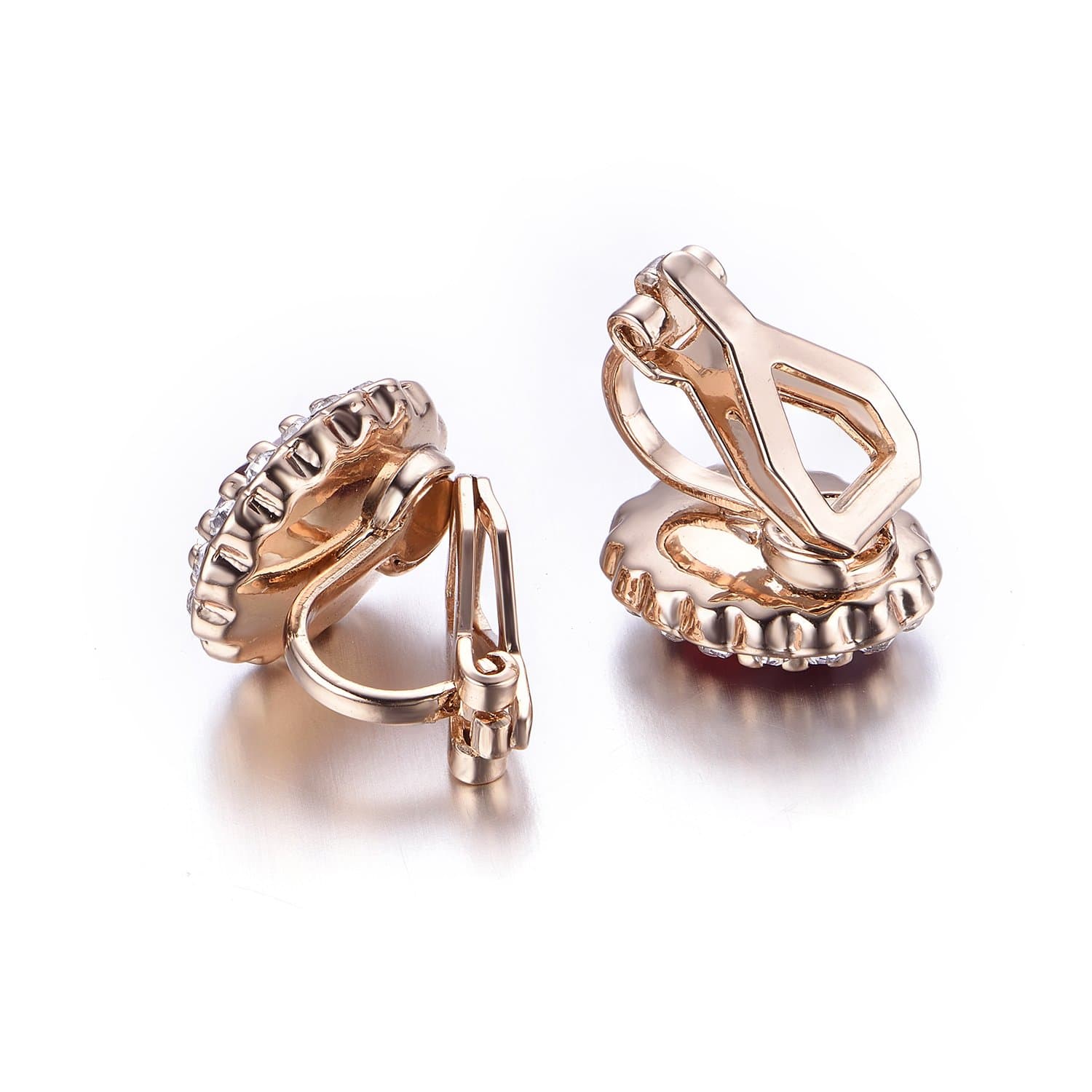 Yoursfs Austria Crystal Clip on Earrings for Women 18K Gold Plated Fashion Jewelry with Halo CZ Rhinestone Non Pierced Earrings