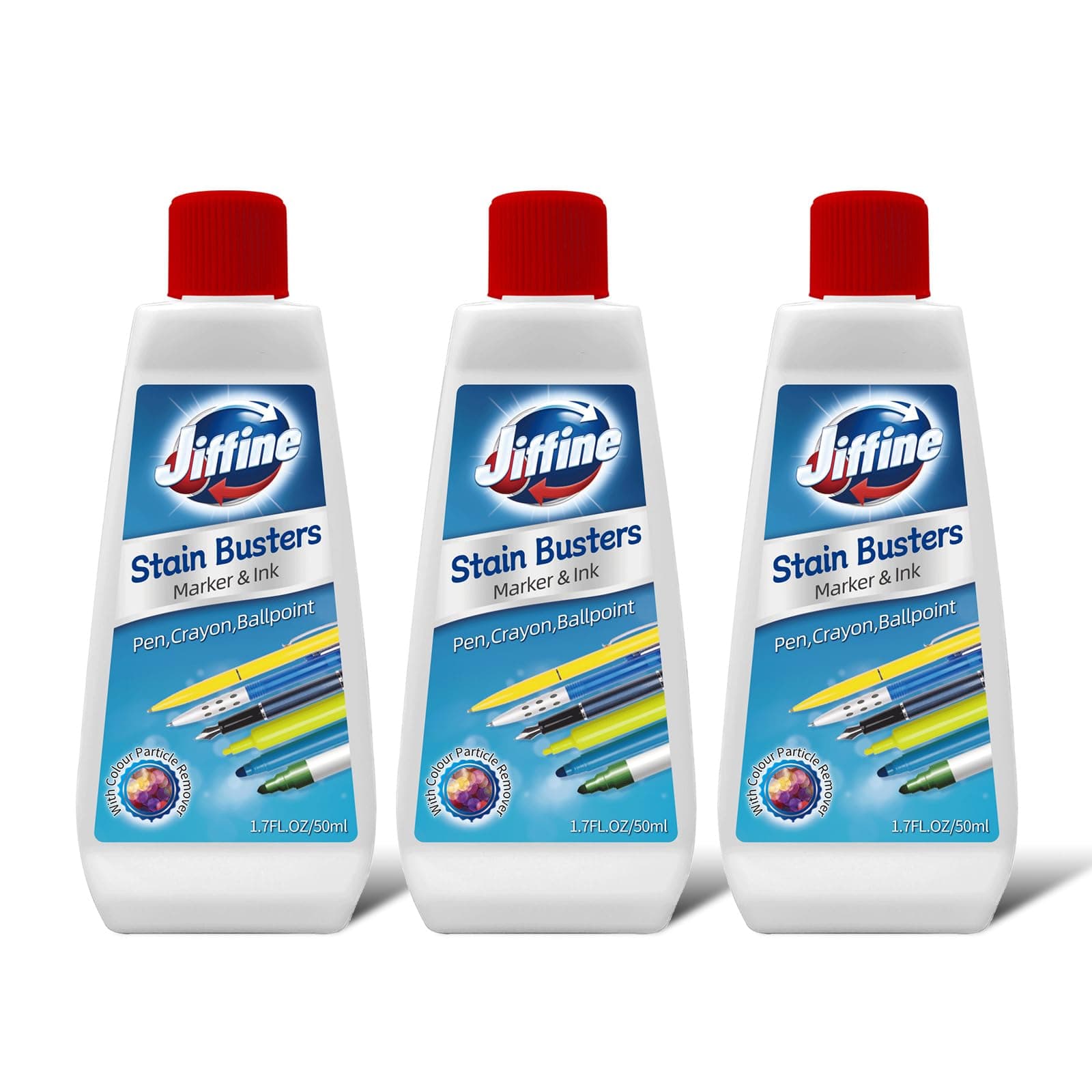 Laundry Stain Remover, Professional for Removing Marker, pencil and Ballpoint Pen Stains From Clothes, 50ml 3 Bottles