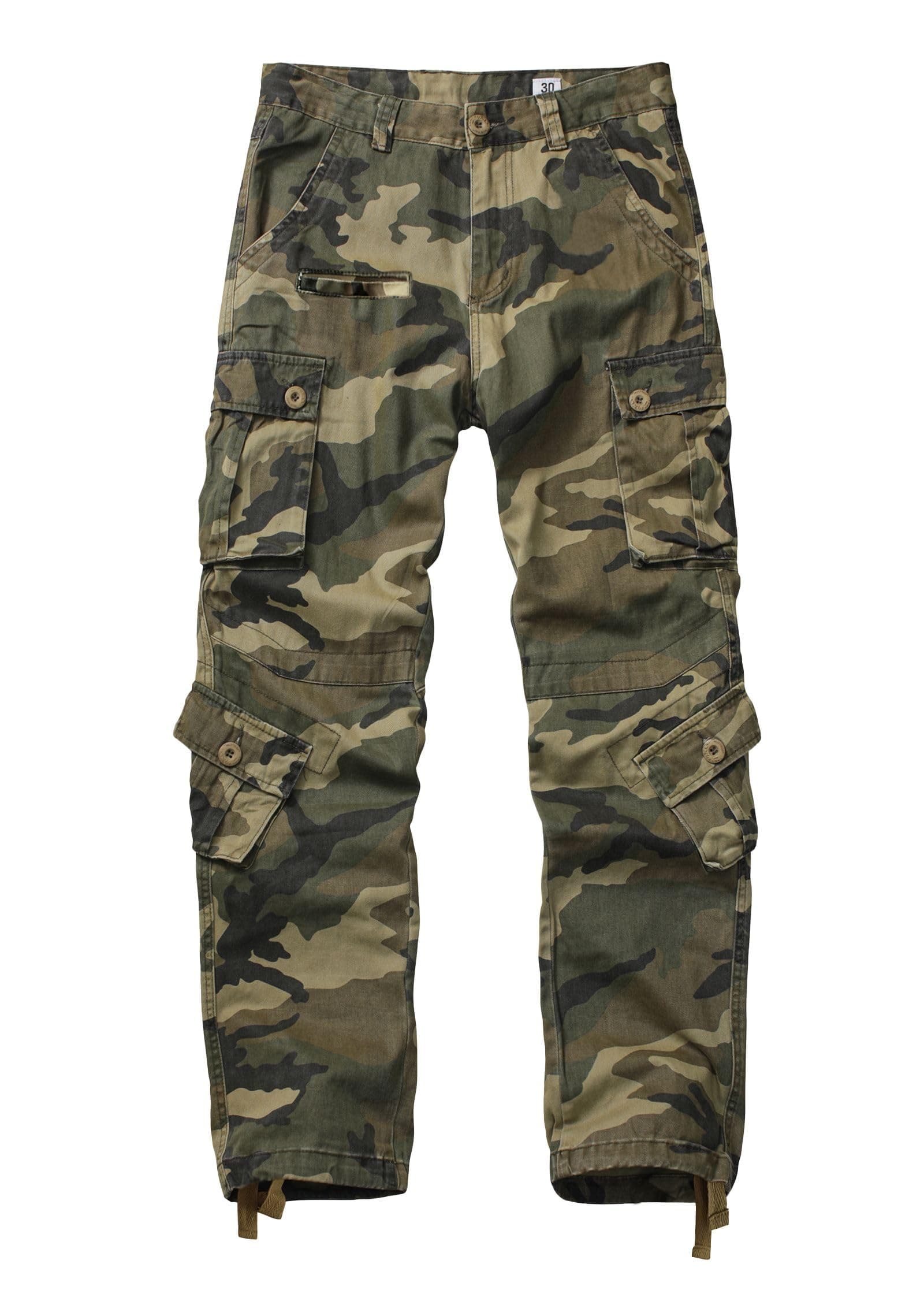 Men's Cargo Pants, Casual Outdoor Camo Pants, Relaxed Fit Work Pants with Multi Pockets