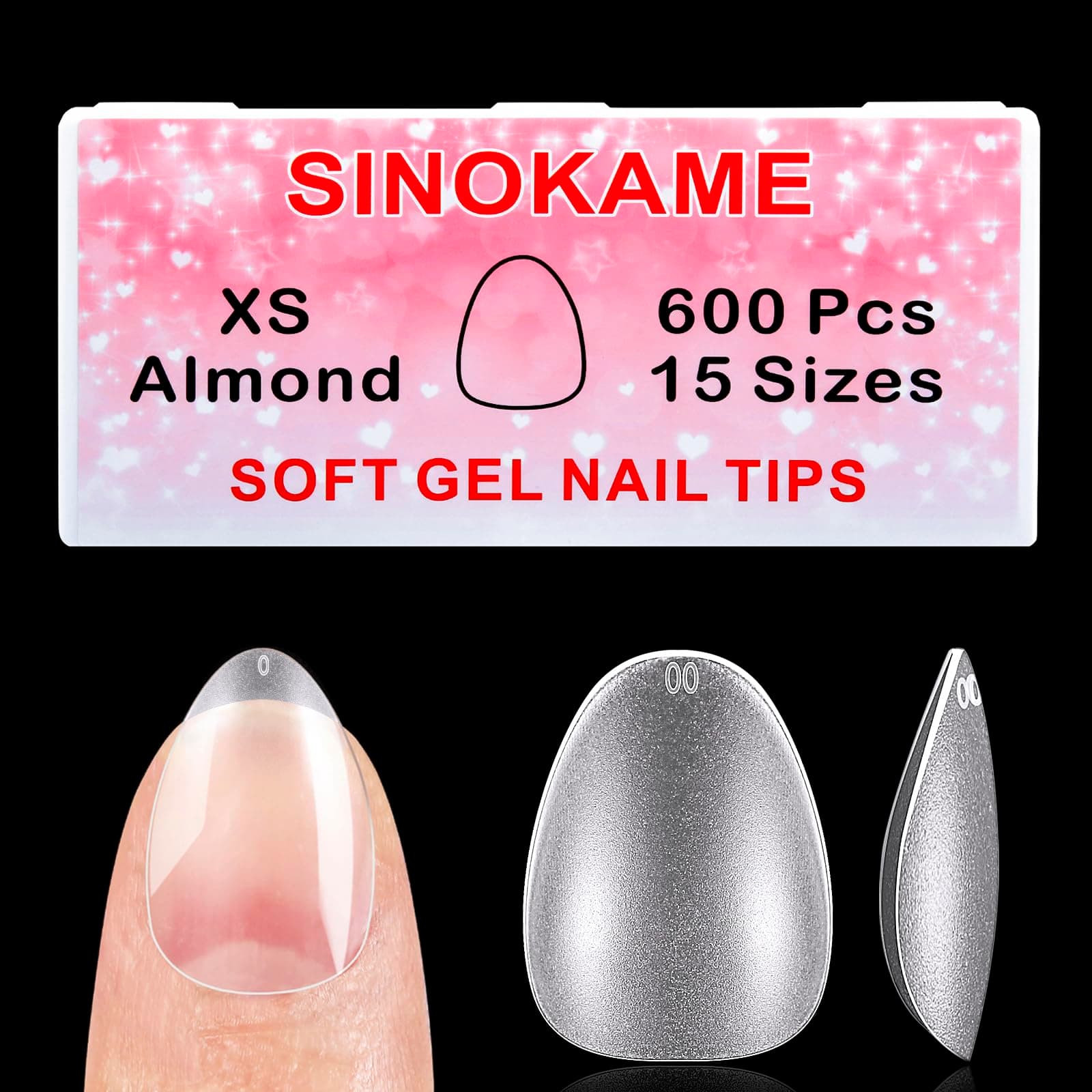 XS Almond Gel Nails
