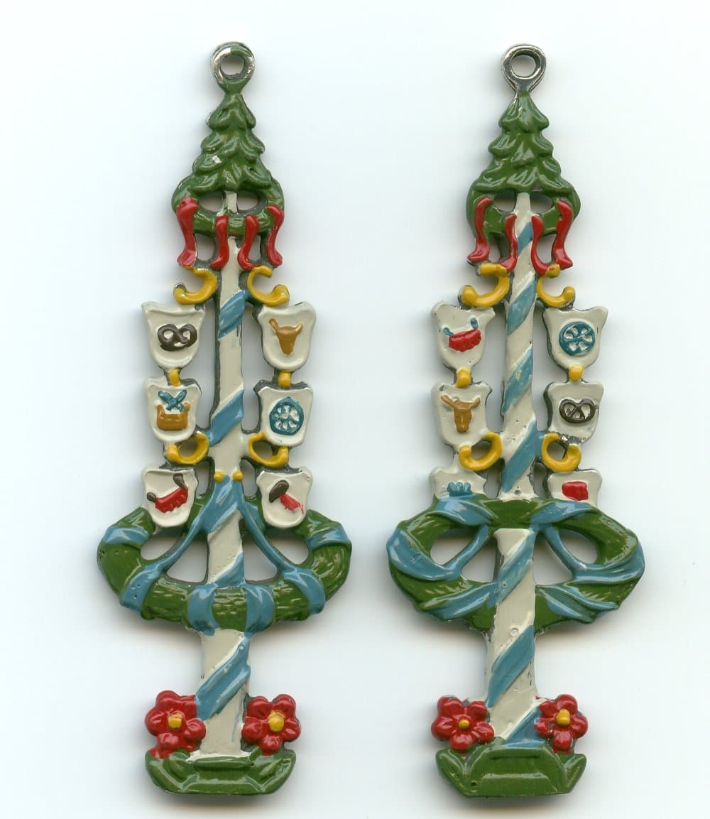 May Pole - German Pewter Christmas Ornament