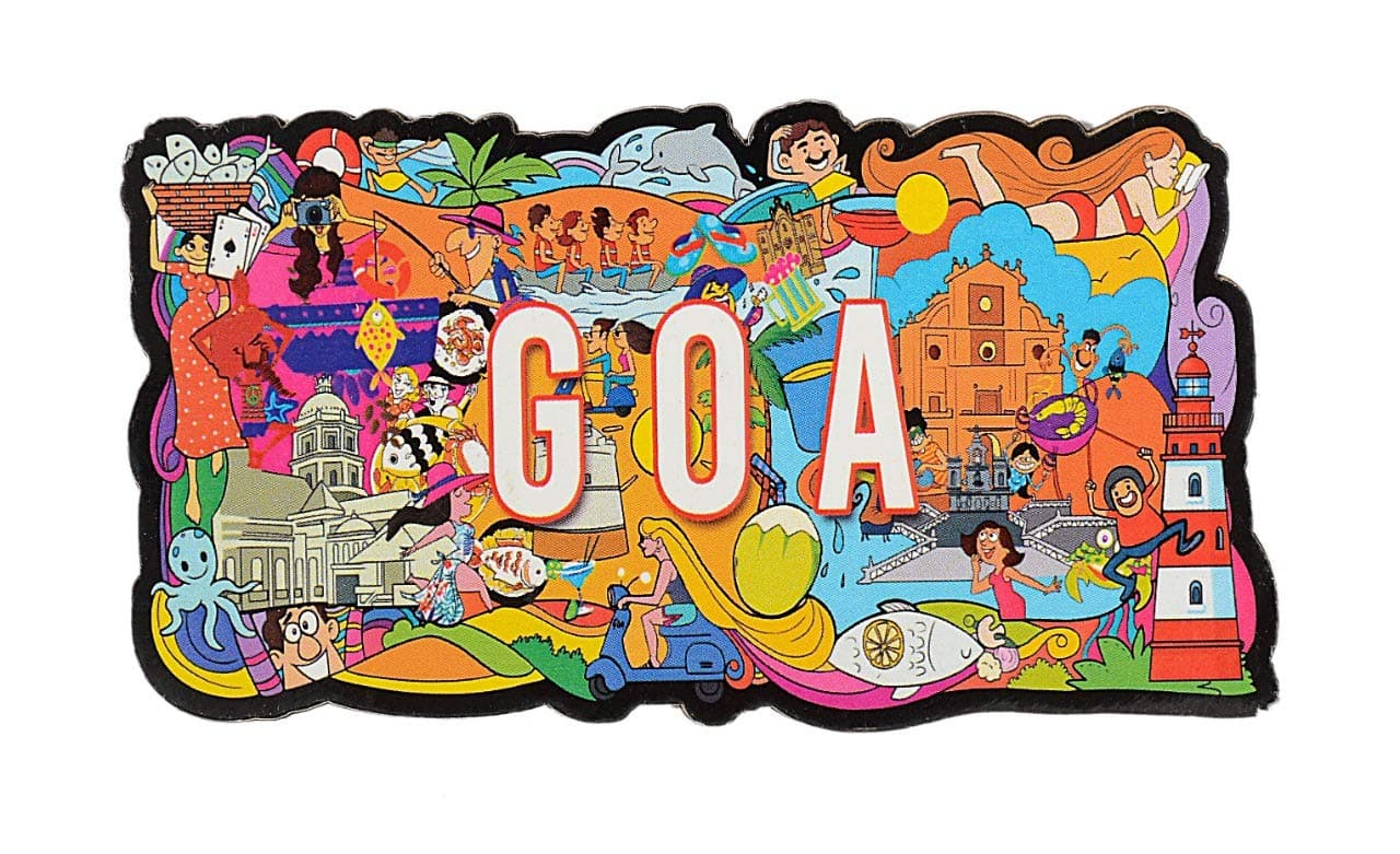 Skywalker Trampolines India Souvenir Wooden MDF Goa Fridge Magnet (Multicolour)