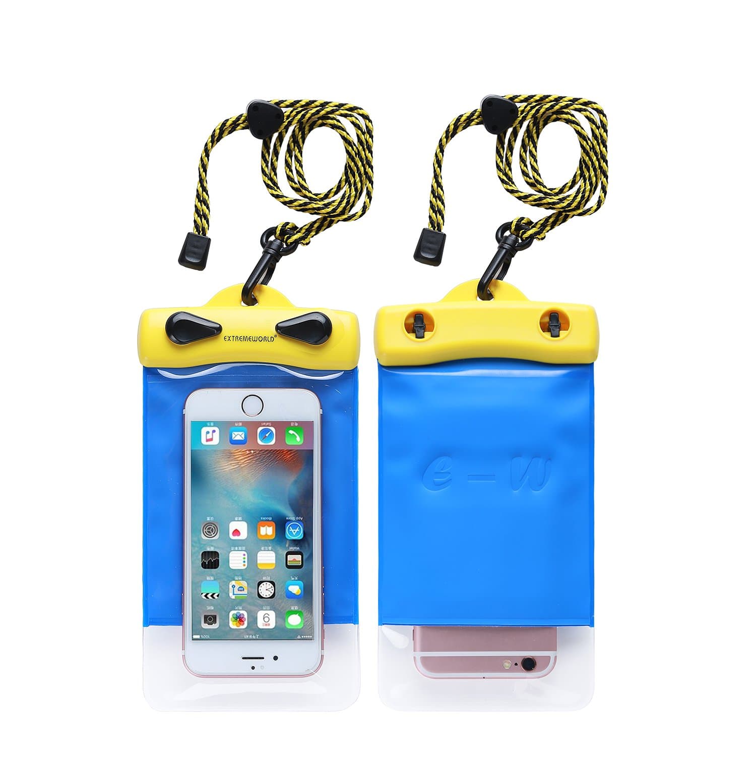 Dry Bag TPU Waterproof Case Bag for Outdoor Sports for Apple iPhone 6S, 6, SE, 5S, Cellphone, Nokia - Blue (3.9" x 5.9", Y1015)
