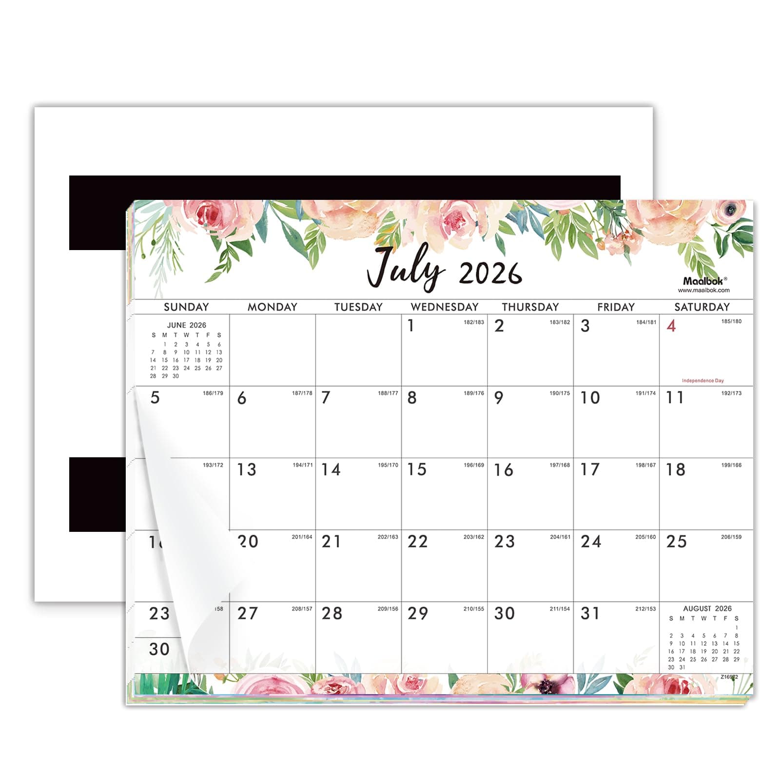 Magnetic Calendar 2026-2027 - Magnetic Calendar for Fridge 2026-2027 from Jul. 2026 - Dec. 2027, 8" × 10", Tear-off Pad, Blocks with Julian Dates, MagneticFridge Calendar for Life