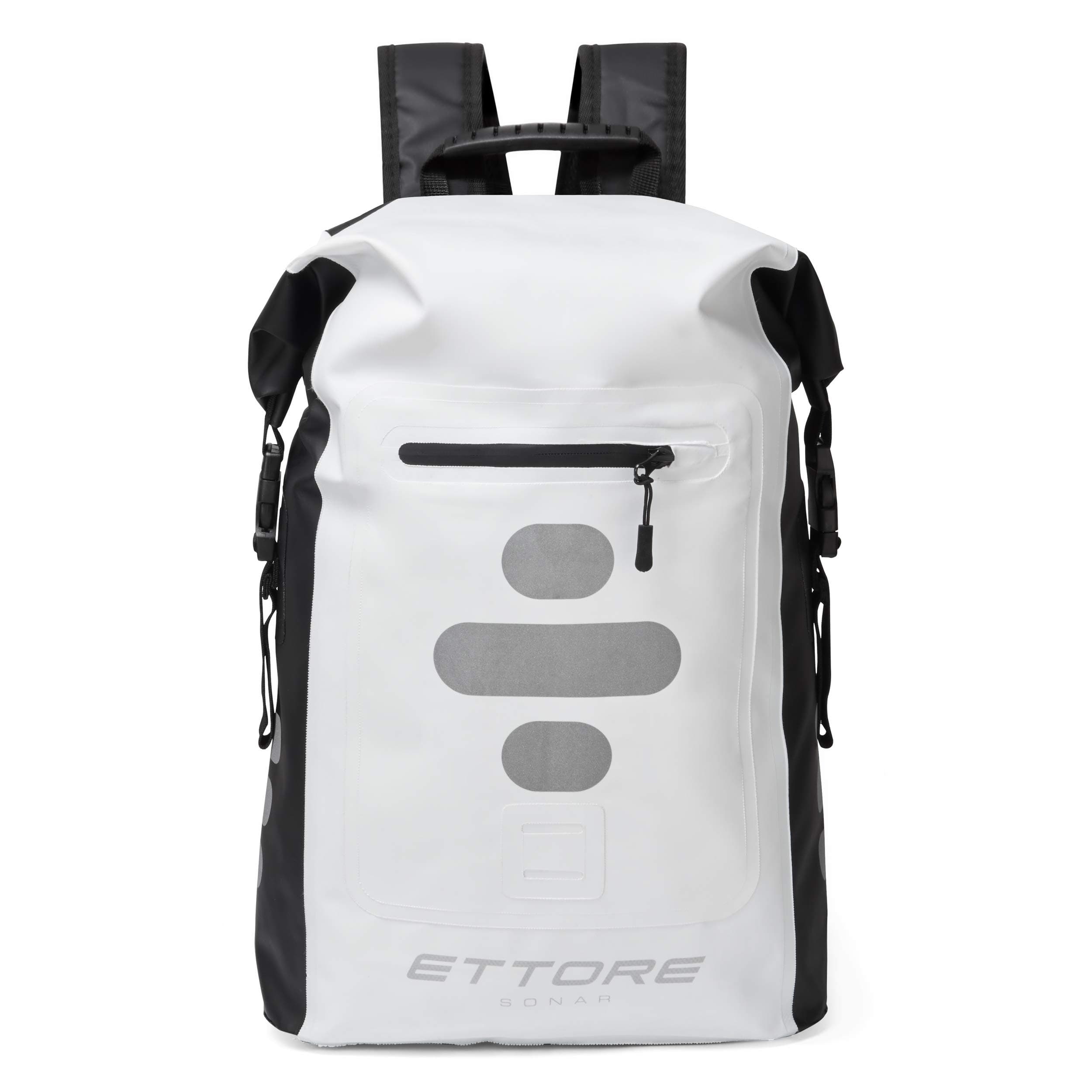 Ettore Cycling Rucksack 100% Waterproof Dry Bag - Black/White - Sonar