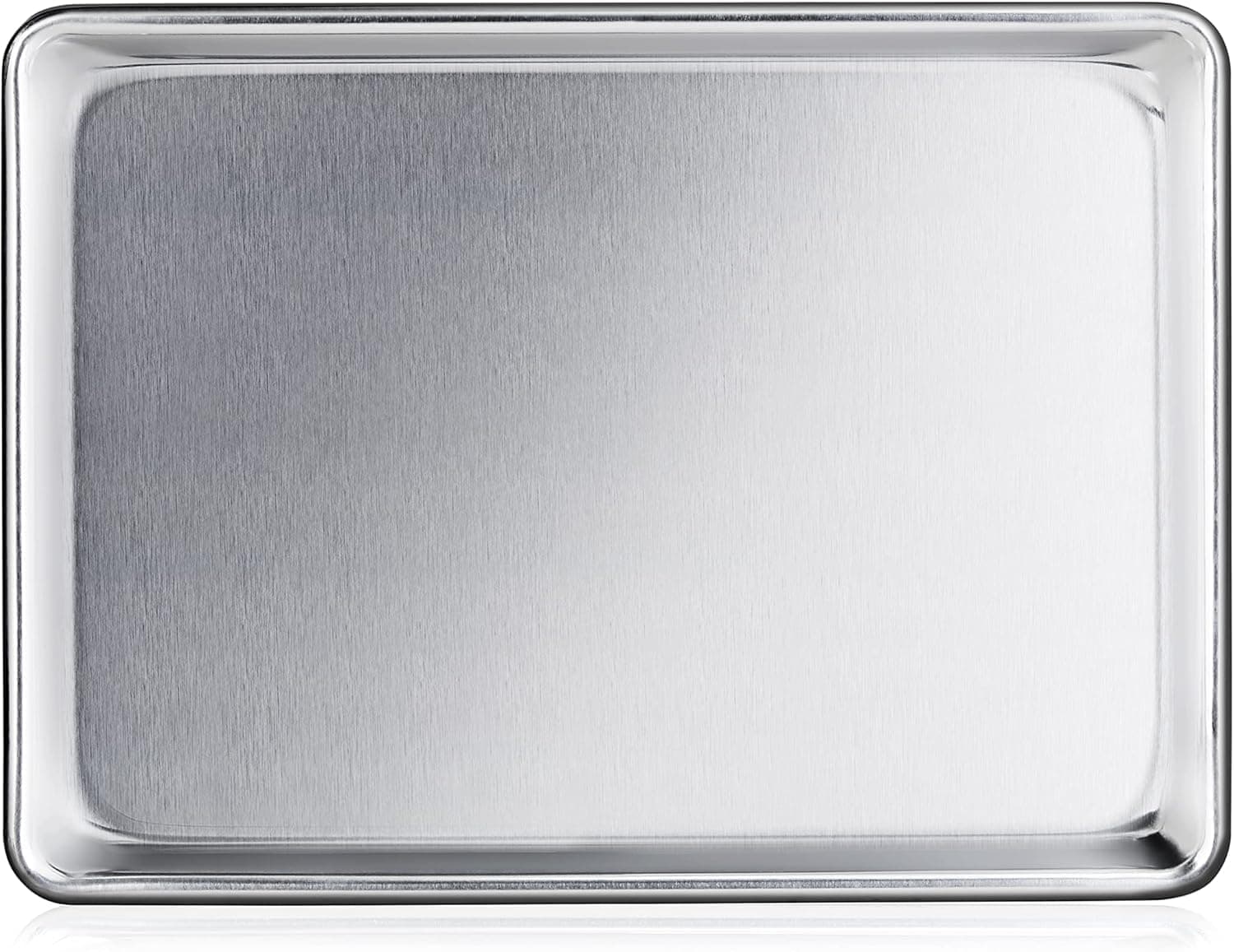 New Star Foodservice Commercial-Grade 18-Gauge Aluminum Sheet Pan/Bun Pan (9 x13 x1 inch (Quarter Size))