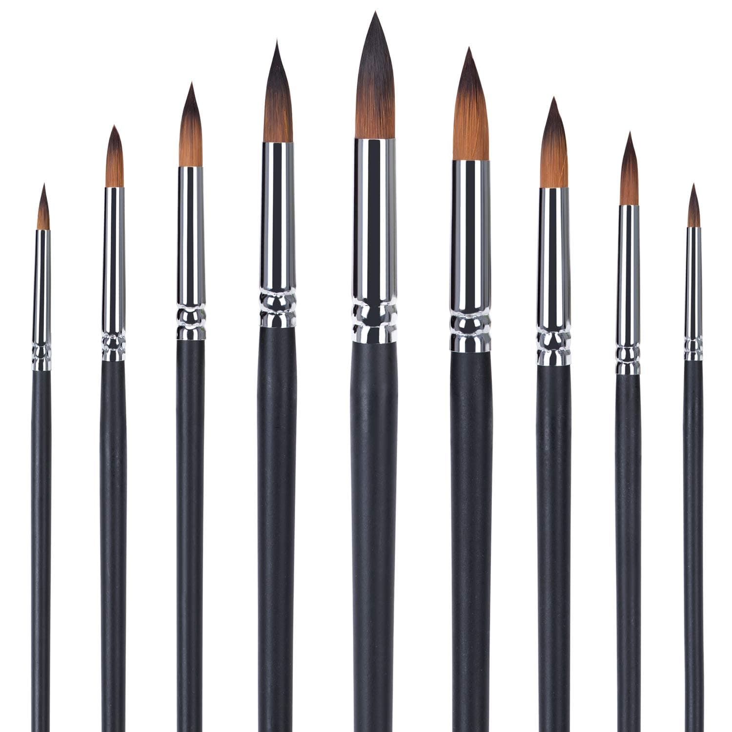 BOMEGA Set Artist Brush Paint Brush Made of Premium Nylon Hair for Acrylic Painting Watercolor Painting Oil Painting Perfect for Beginners Artists and Children set of 9