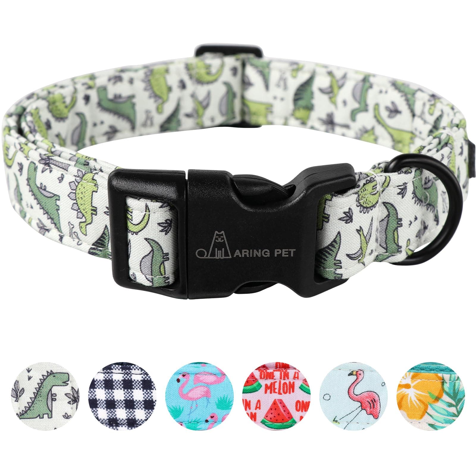 ARING PET Dinosaur Dog Collar-Cute Dog Collar for Small Dogs, Adjustable Comf...