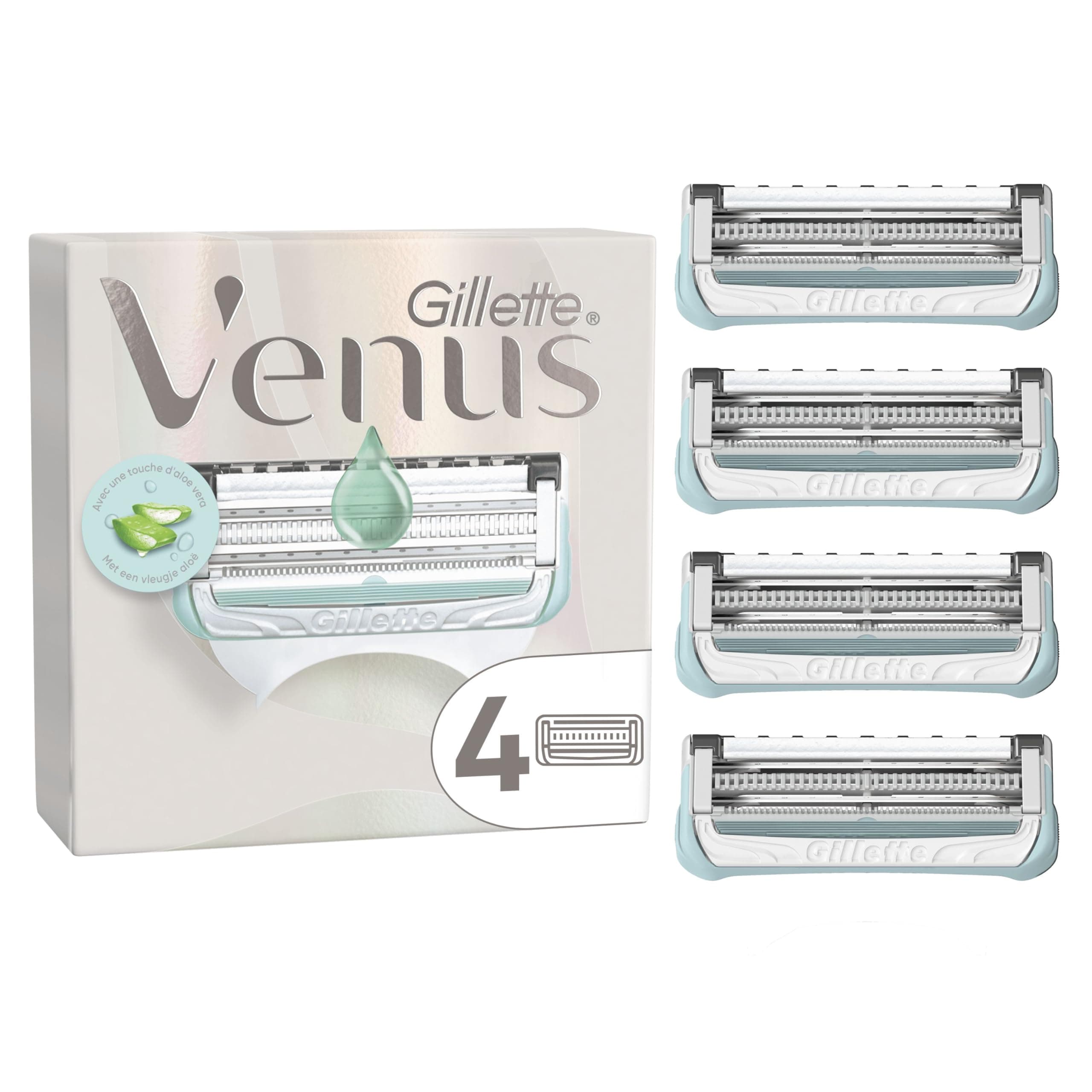 Gillette Venus for Pubic Hair and Skin, 4 Razor Blade Refills