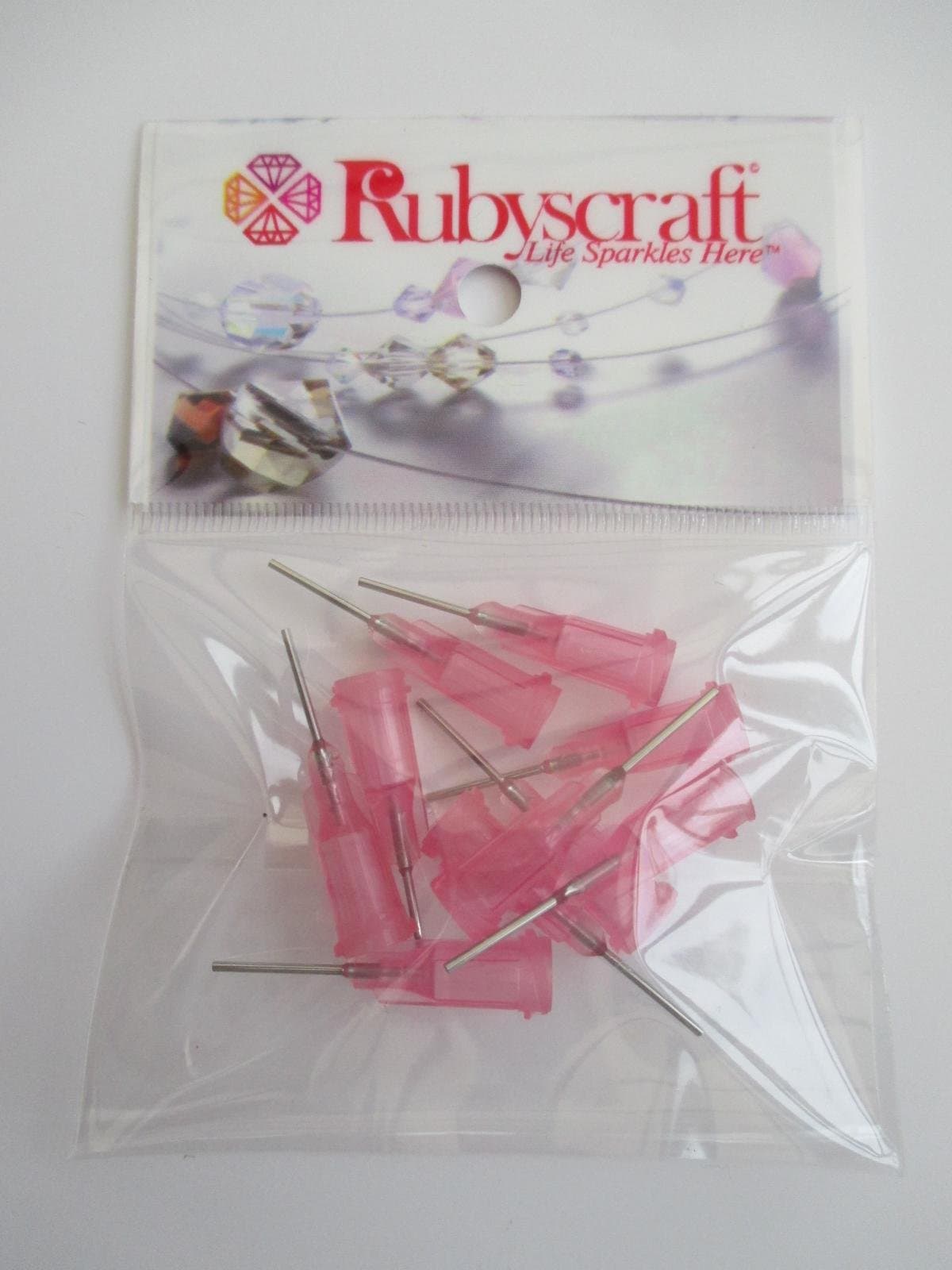 10pcs Light Pink 20g 0.5inch Lock tip Nozzle for Luer Lock Syringe Craft Glue glaze Ideal for E6000 Bling my shoes Trademark UK00003085705