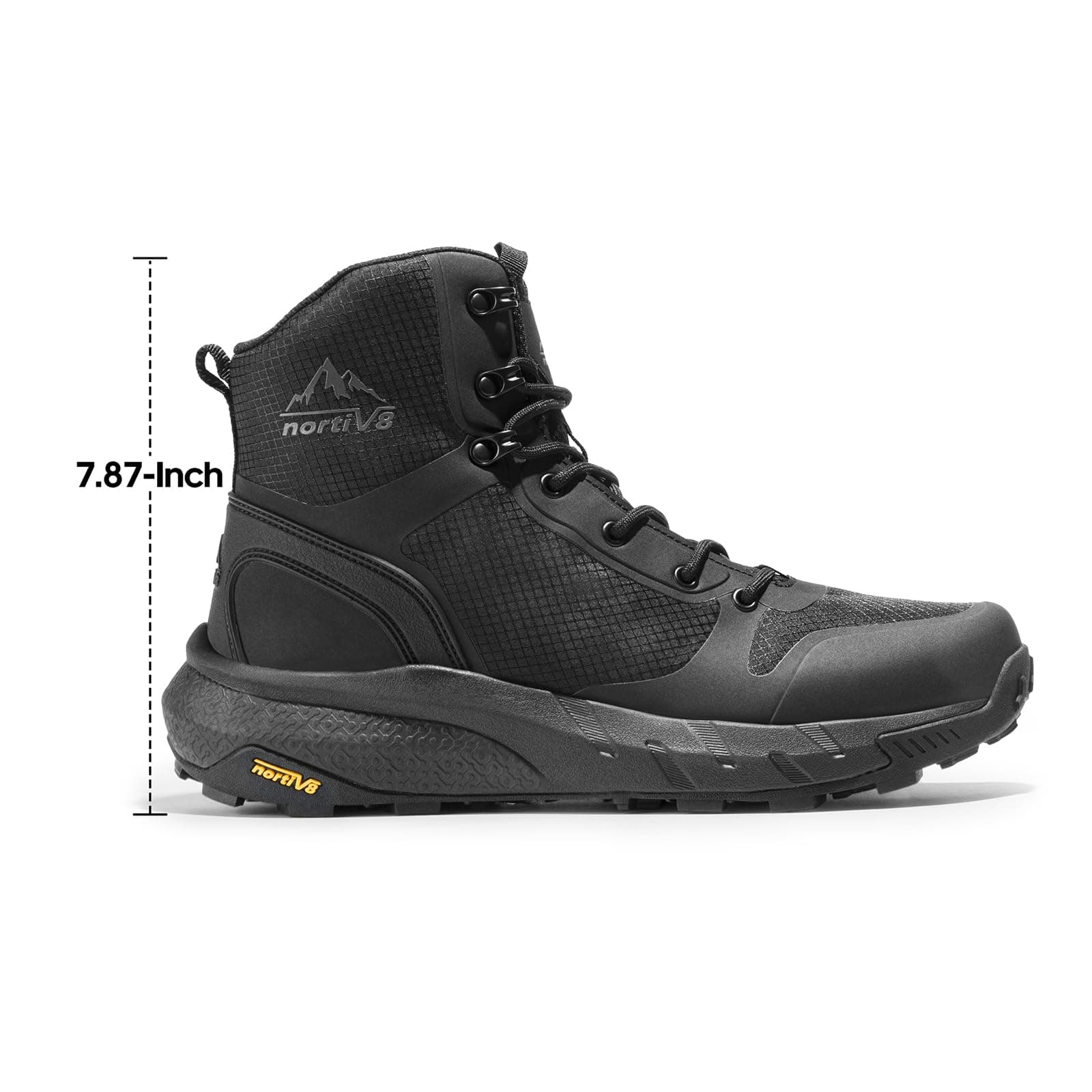 NORTIV 8 Men's Military Tactical Boot Lightweight Comfortable Boots for Work All Day Side Zipper Motorcycle Combat Hiking Boots Metrostrike(8-9 Inches)