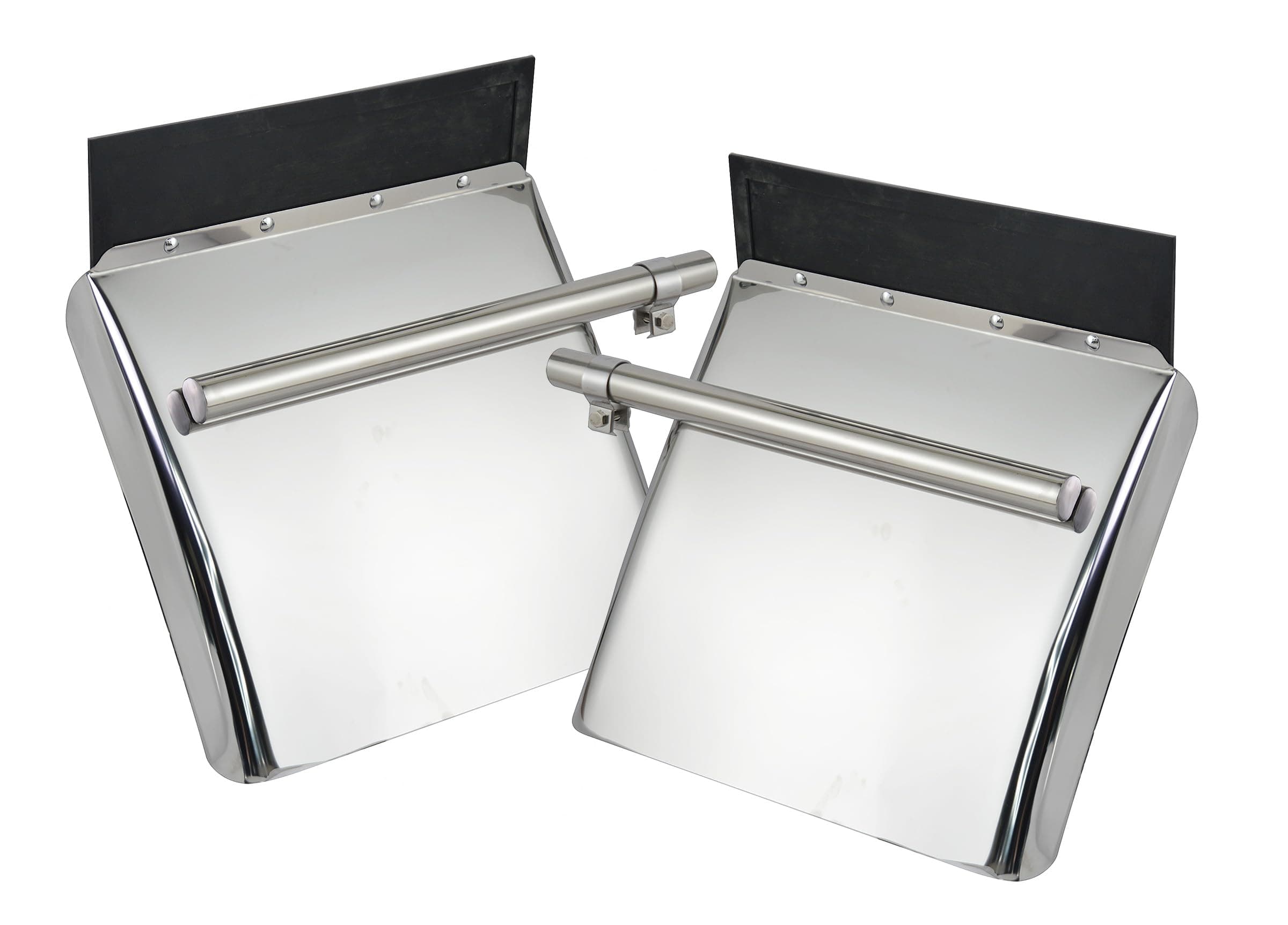 Stainless Steel Quarter Fender Set (24"x24"),Semi Truck,in pair. With mounting tube.