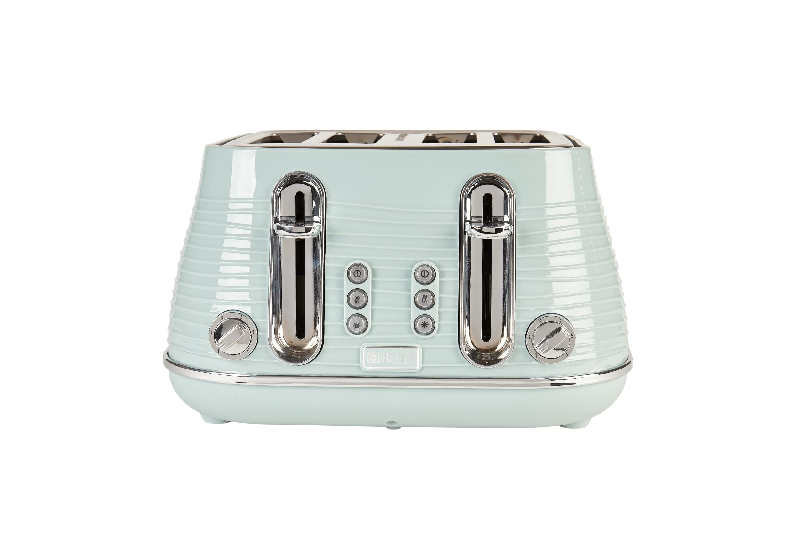 Haden Devon Eucalyptus 4 Slice Toaster - 6 Browning Settings, 4 Slice Toaster with Wide Slots, Toaster 4 Slice with Defrost, Reheat And Cancel Settings