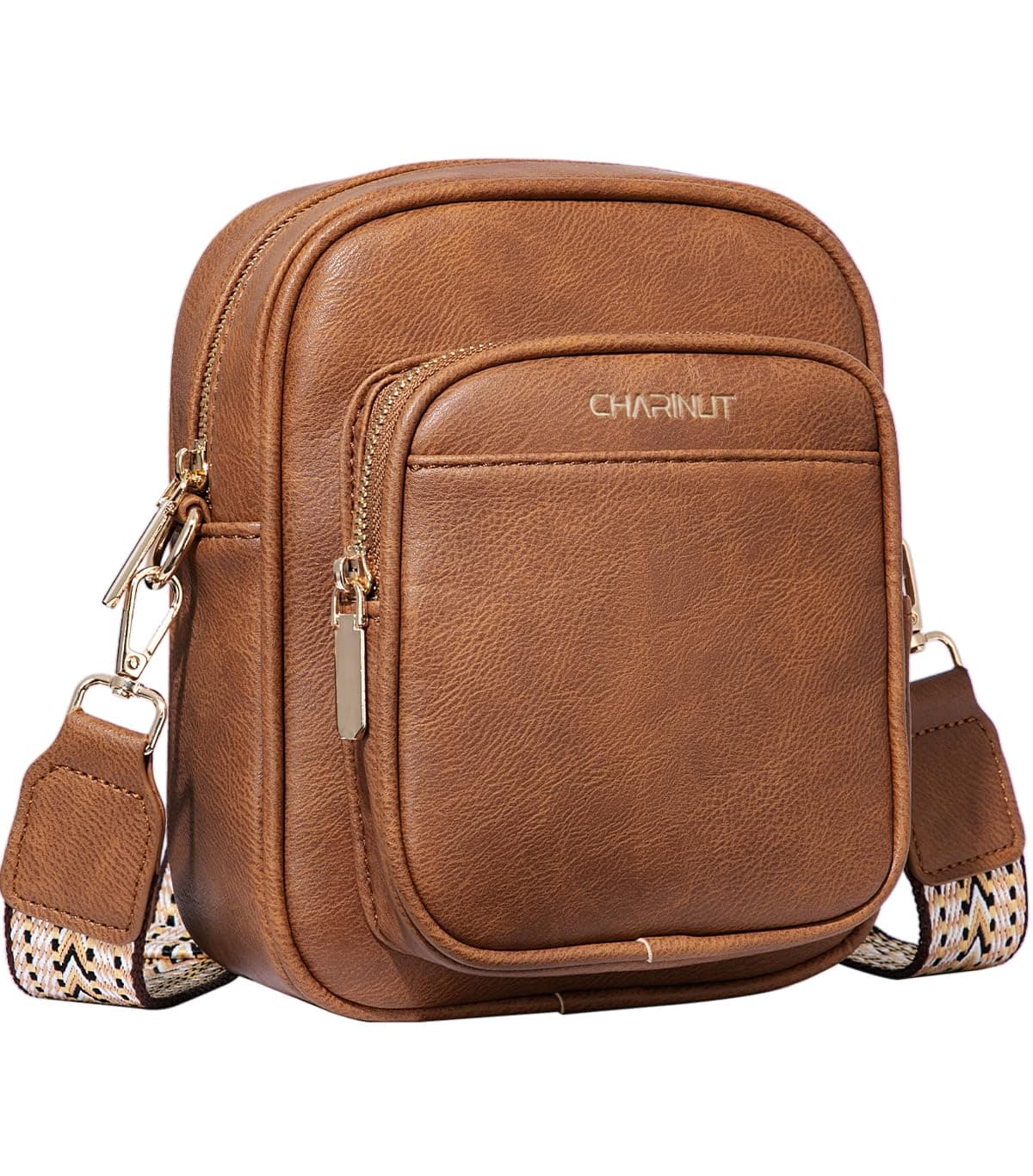 CHARINUT Crossbody Bags for Women,Vegan Leather Purses,Small Shoulder Handbags with Wide Adjustable Strap