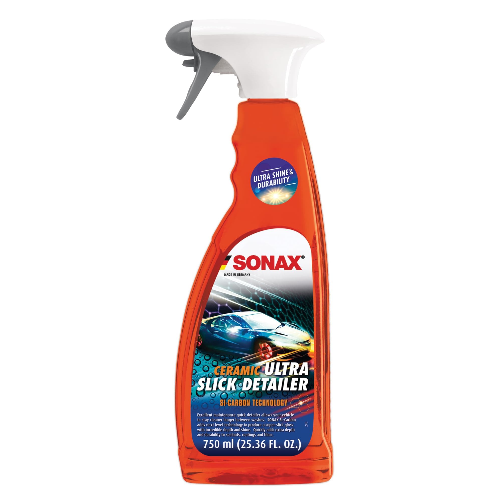 Ceramic Ultra Slick Detailer | Ceramic Quick Spray Detailer | Si Carbon Ceramic | Durable High Shine Detailer | Slick to the Touch Detailer | Waterless Wash | 750ml | 25.4 fl. Oz. | 268400