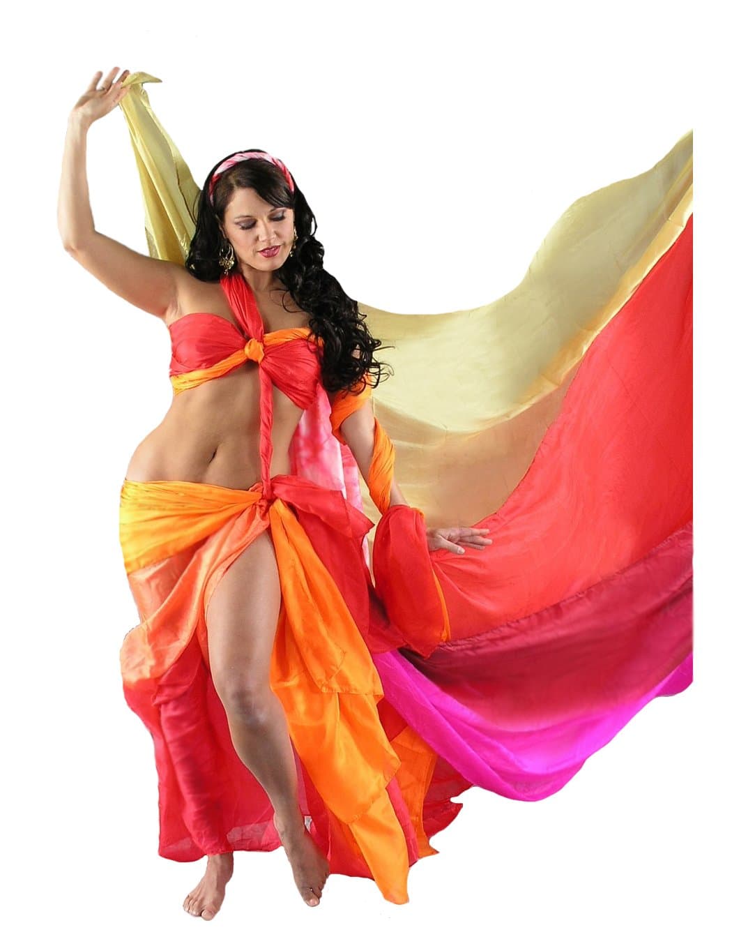 Silk Veil (Solid Silk Belly Dance Veil for Bellydance)