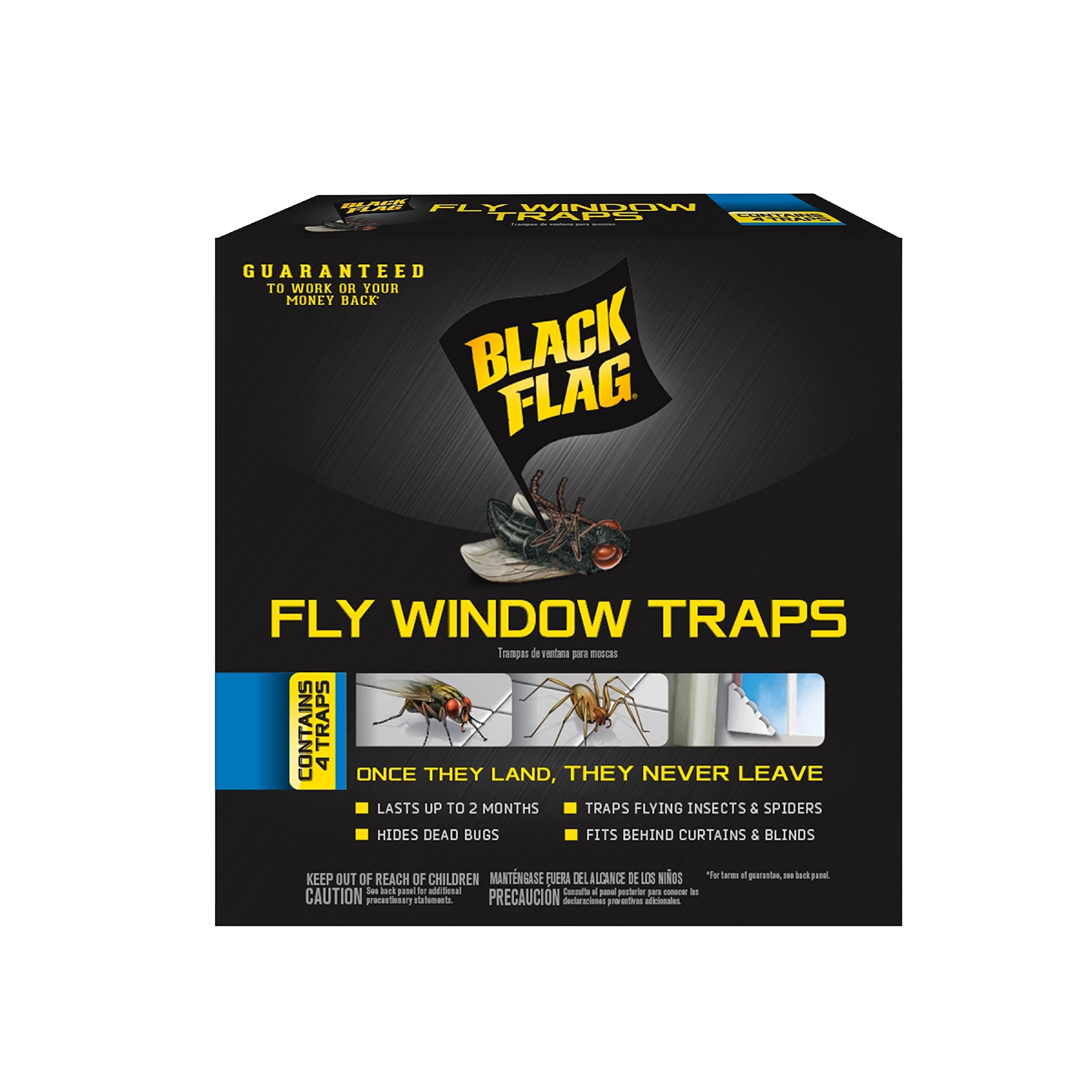Black Flag, Fly Window Trap, 4-count, Clear