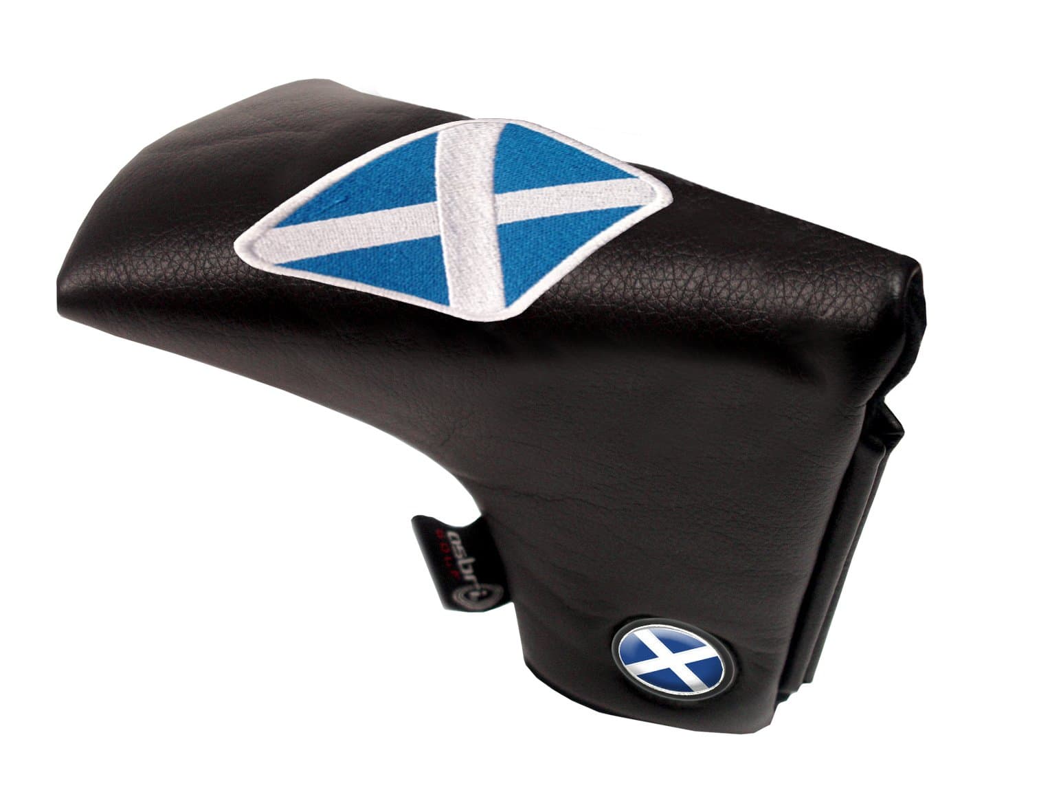 Scotland Leatherette Traditional Golf Putter Cover - Black