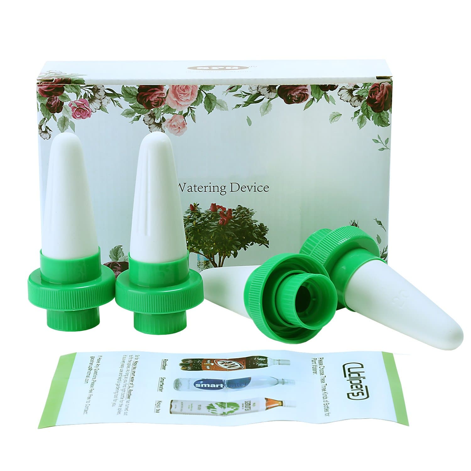 Vacation Plant Waterer, Ceramic Self Watering Spikes Set of 4, Automatic Flower and Drip Irrigation Watering Stakes System for Indoor&Outdoor Use, Plastic Rootbeer, Noyu Tea Bottle are recommended