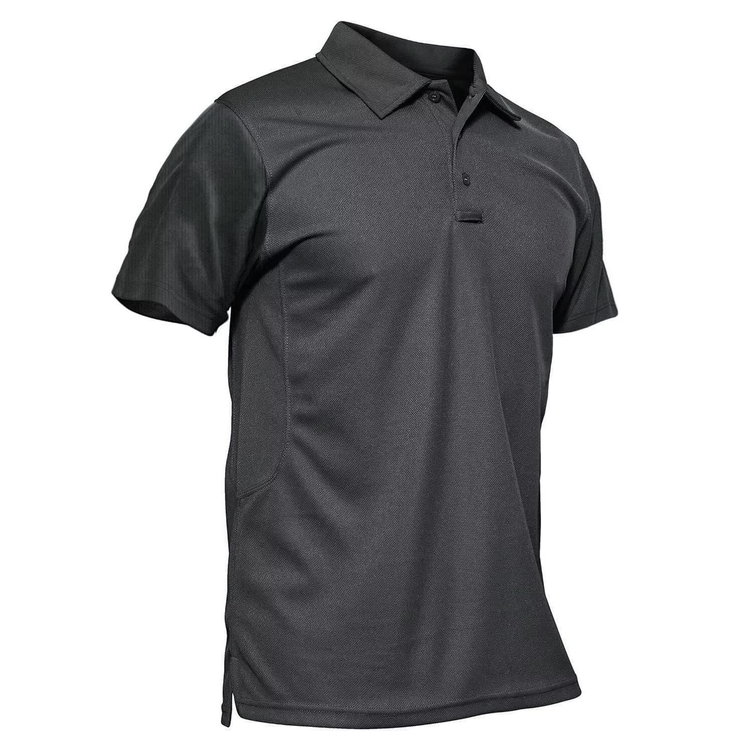 - Men's Polo Shirt Quick Dry Performance Short Sleeve Tactical Shirts Pique Jersey Golf Shirt