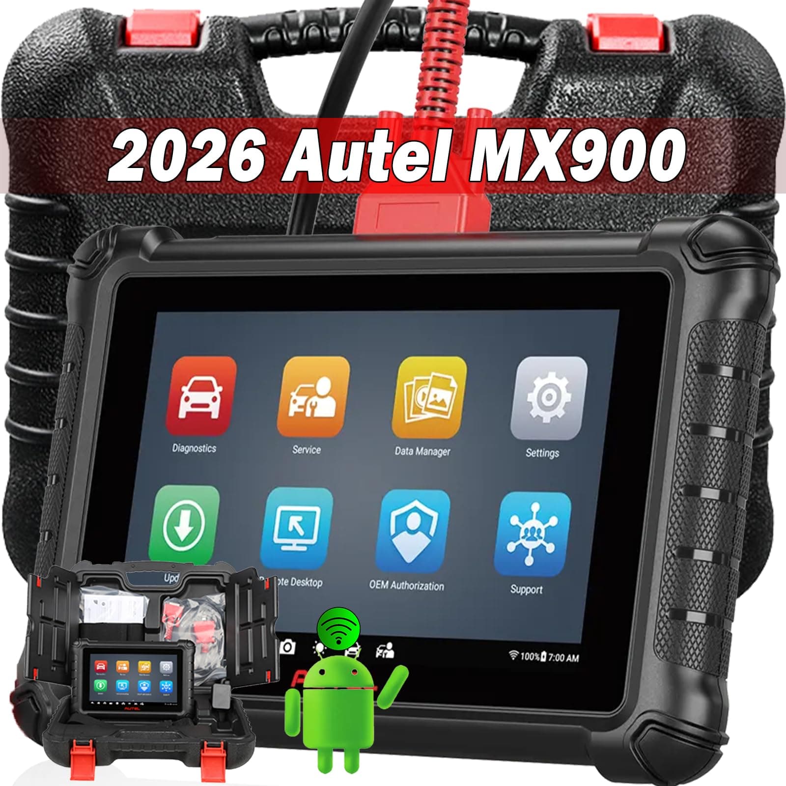 Autel MaxiCheck MX900 Scanner, 2026 Bidirectional Scan Tool with 3000+ Active Tests, All System Diagnosis, CAN FD/Do IP, OE No-IP Limited, Upgrade MK808S MK808BT MX808S MK808Z Same as MK900