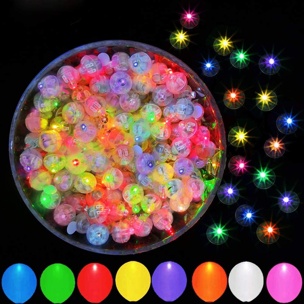 JJGoo 50pcs LED Balloon Light Mini Round Balls Lights, Waterproof Flash Tiny Led Lights for Paper Lantern Easter Eggs Birthday Party Wedding Halloween Christmas Decoration