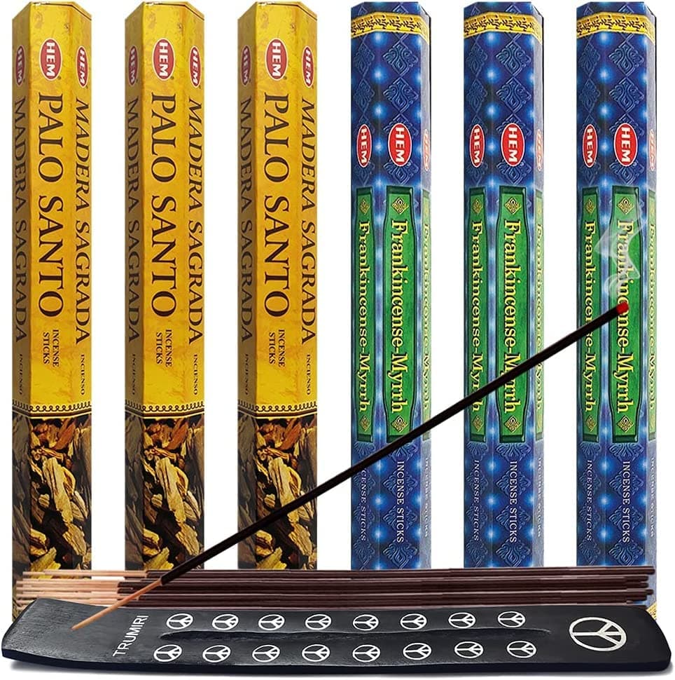 Palo Santo Incense Sticks & Holder Bundle Variety Pack from Hem Trumiri Insense Insence
